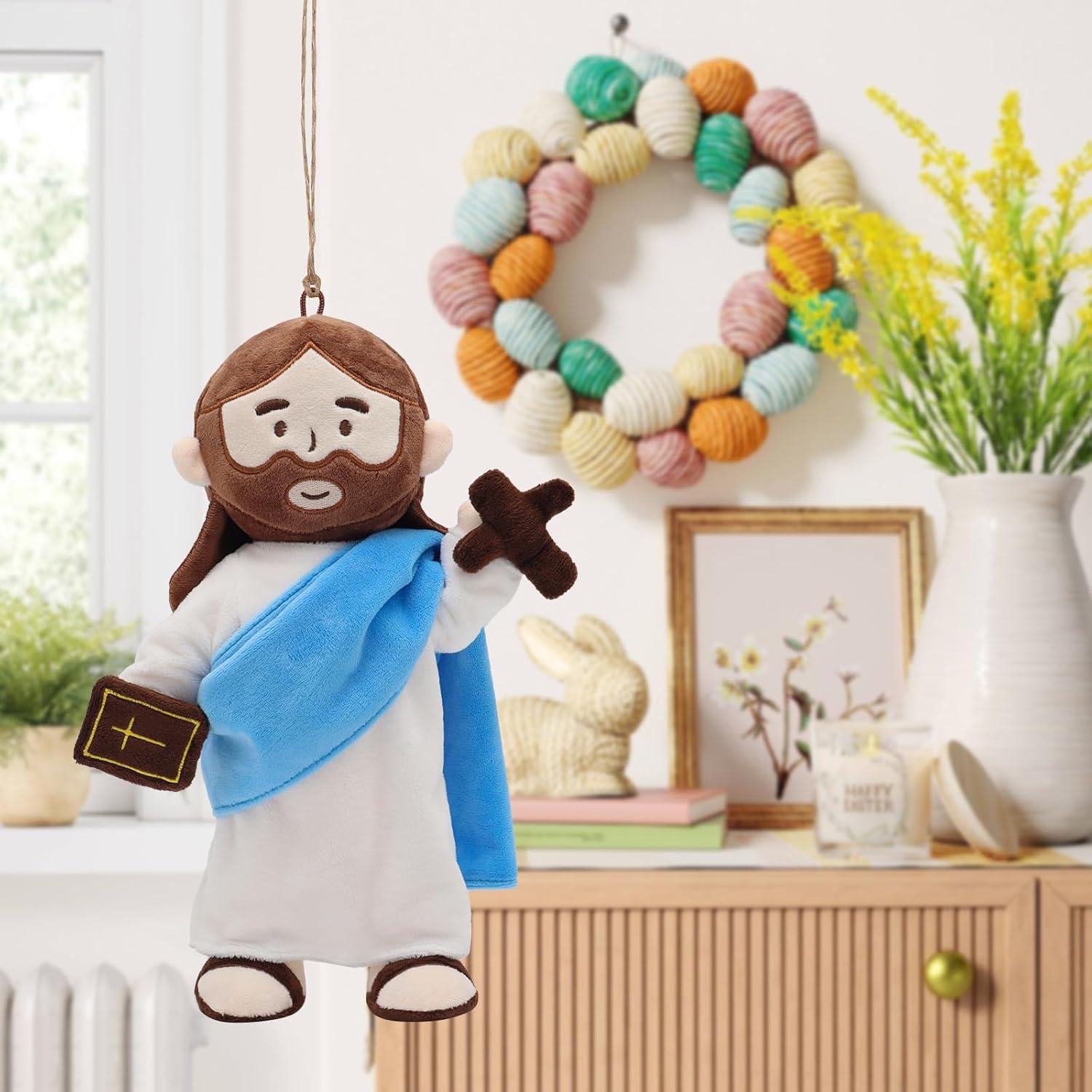 Muñeco de Jesús de Peluche Articulado 34 cm Yelakey Azul