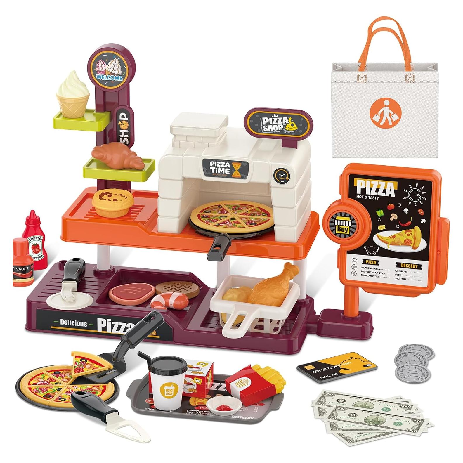 Juego de Cocina de Pizza de Juguete deAO - Naranja