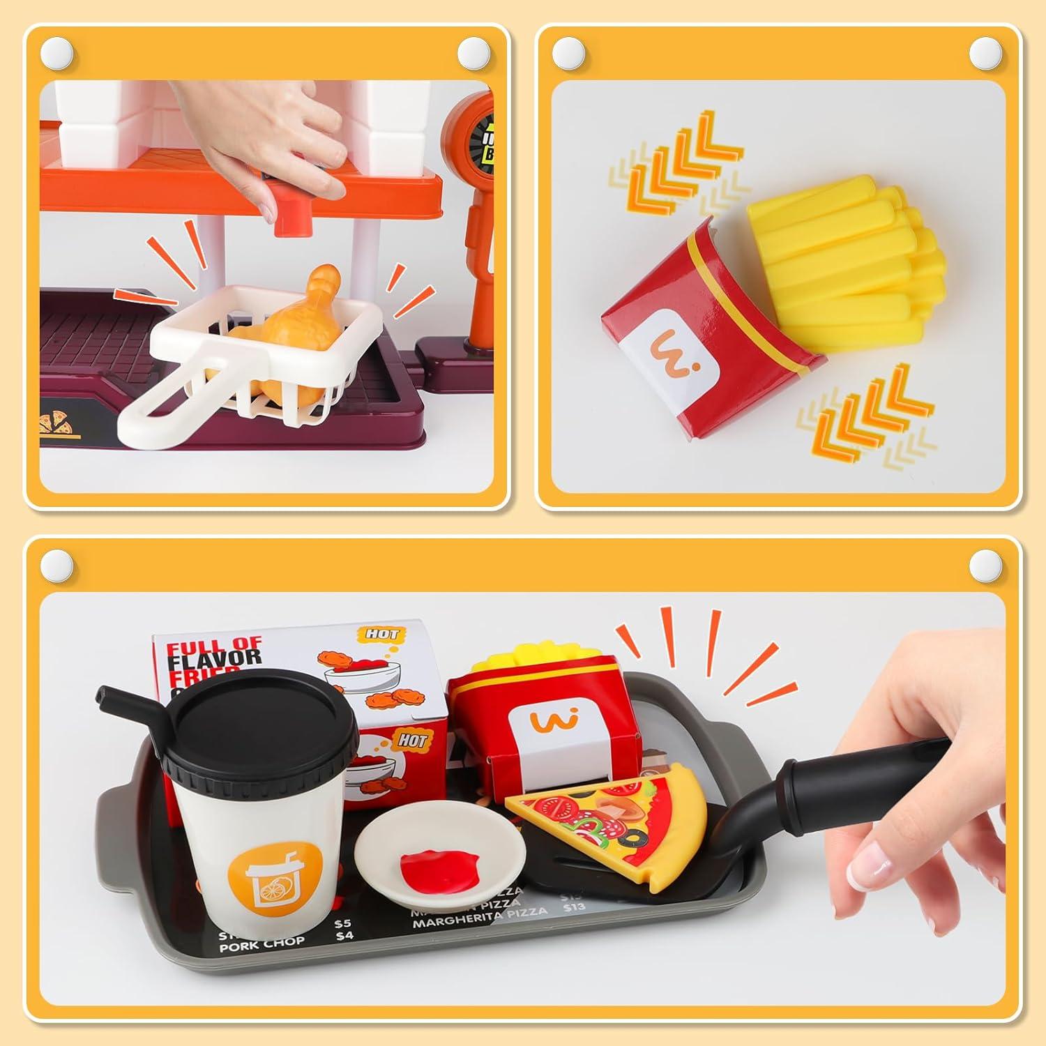 Juego de Cocina de Pizza de Juguete deAO - Naranja