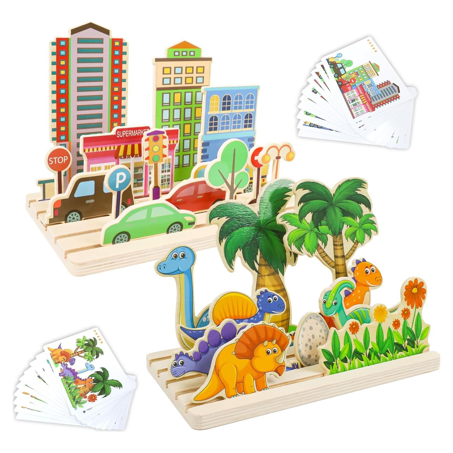 Rompecabezas de Madera Montessori XPIY 3D para Niños 1-3 Años