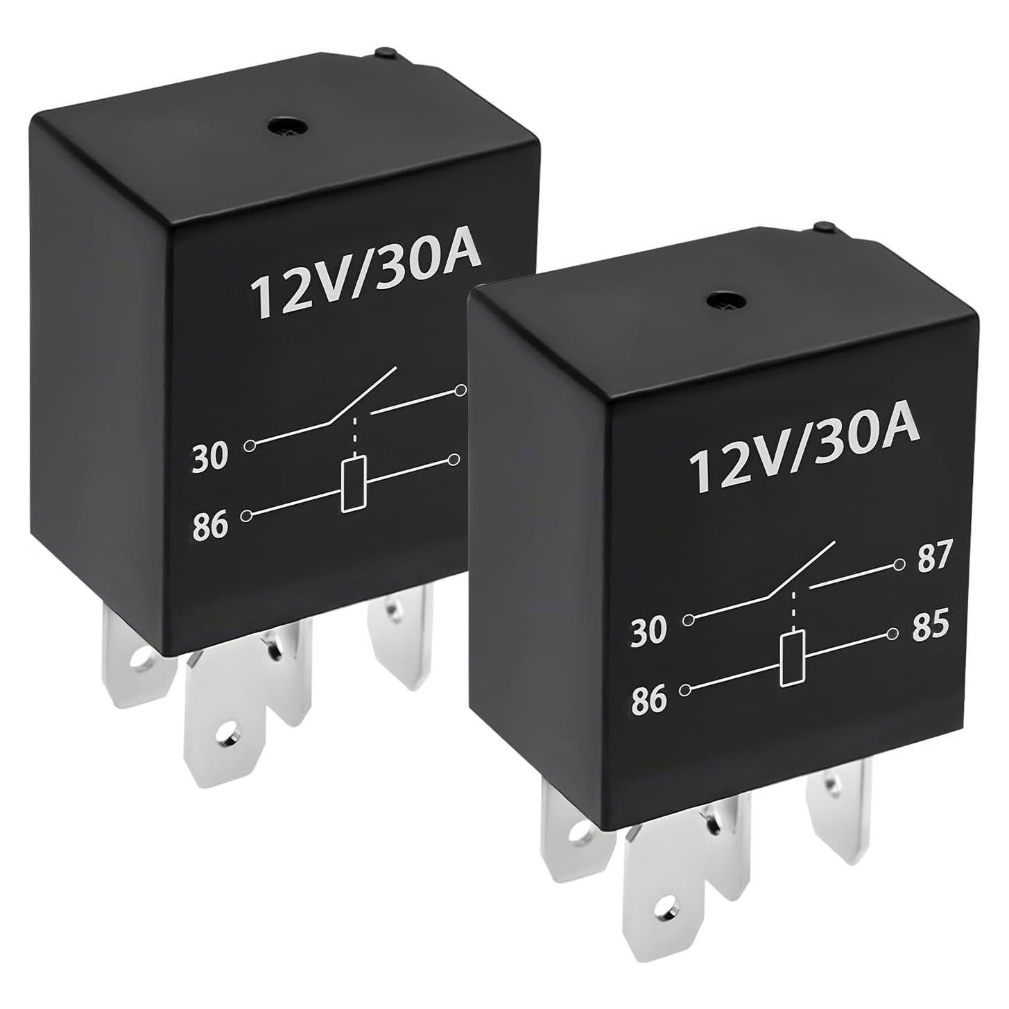 Relé de Arranque 4 Pines 12V 30A Ohleats - 2 Unidades