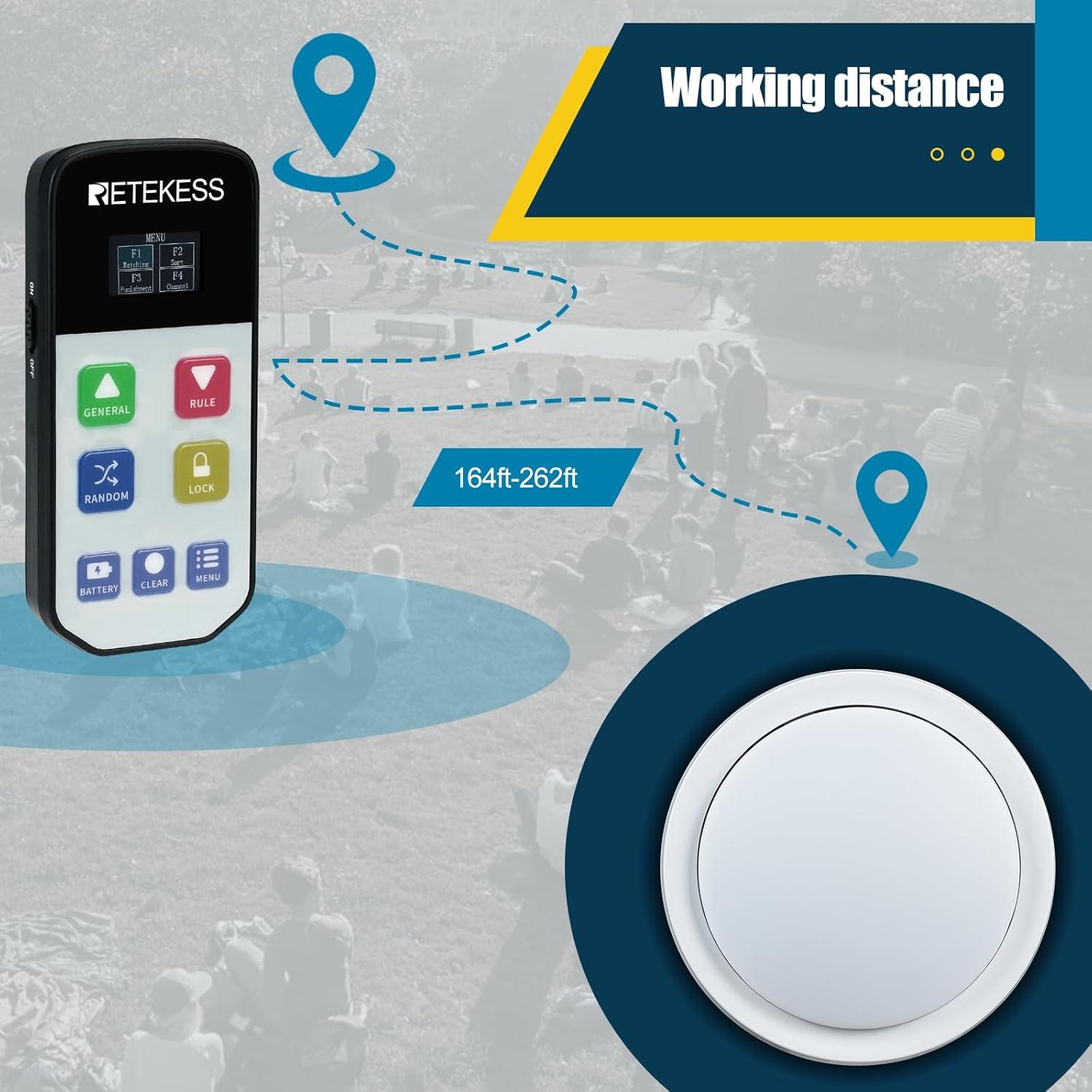 Zumbadores de Trivia Retekess TM102 para 4 Jugadores, 50m-80m