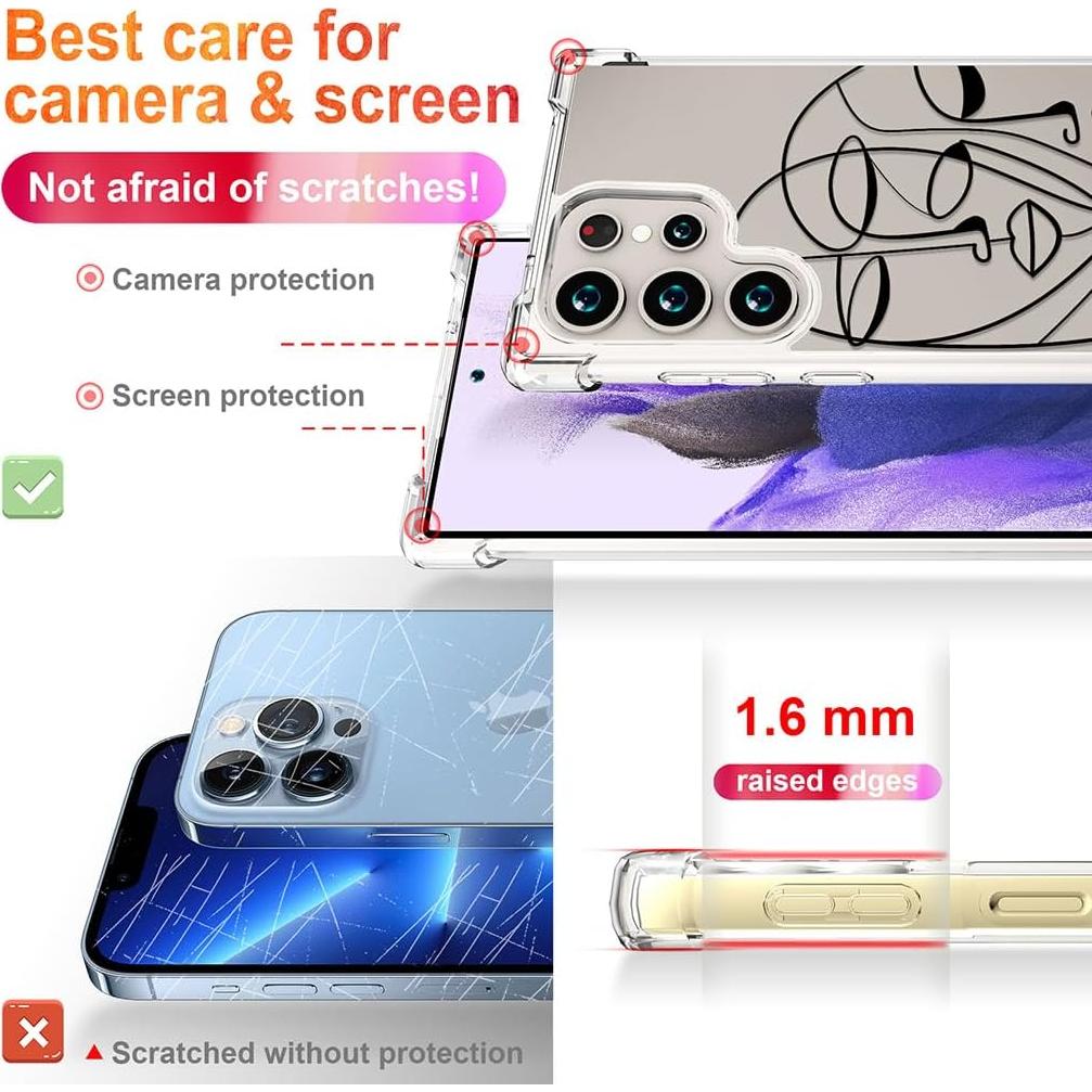 Funda protectora Samsung Galaxy S24 Ultra CCFUNCASE clara arte