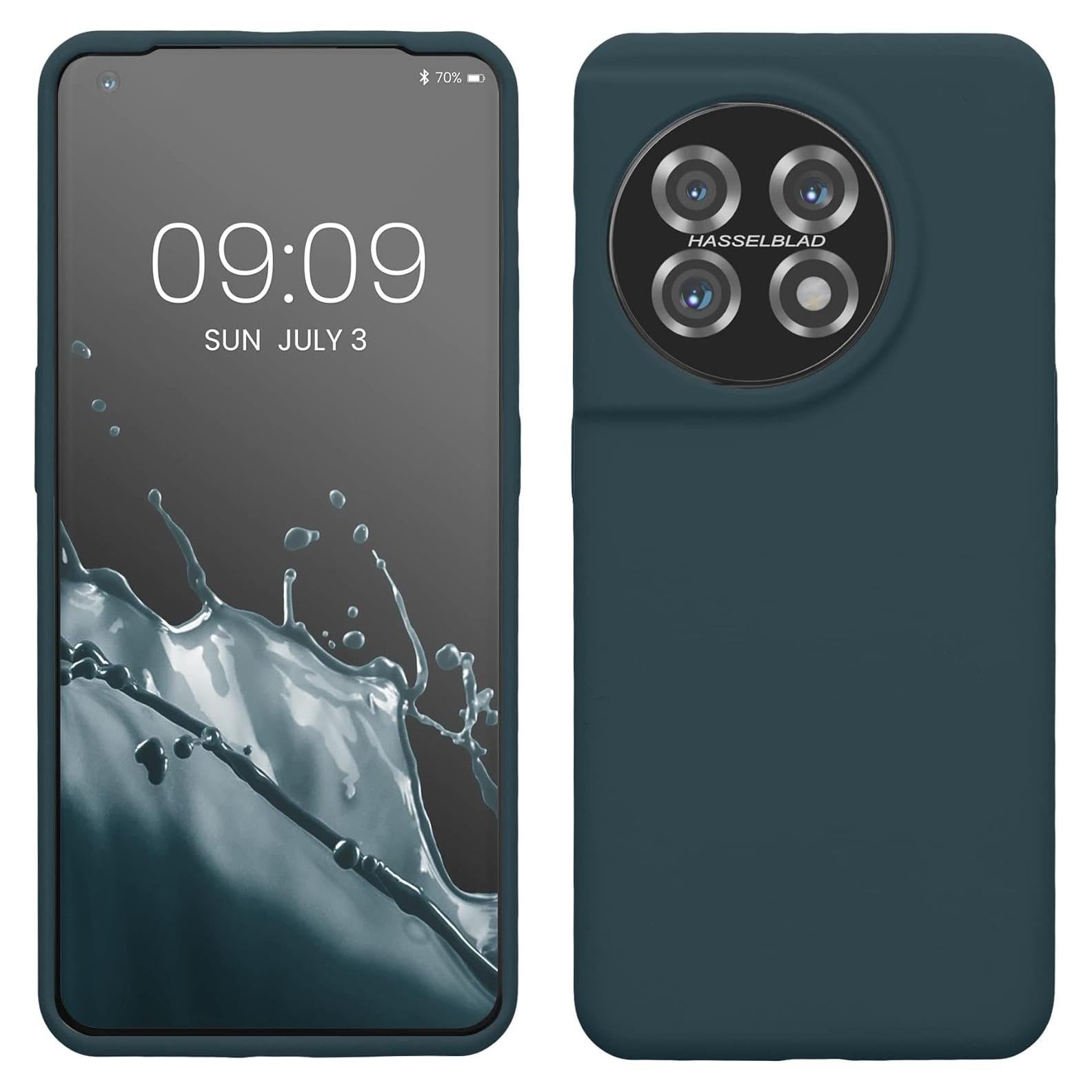 Funda de Silicona TPU kwmobile para OnePlus 11 - Pizarra Oscura