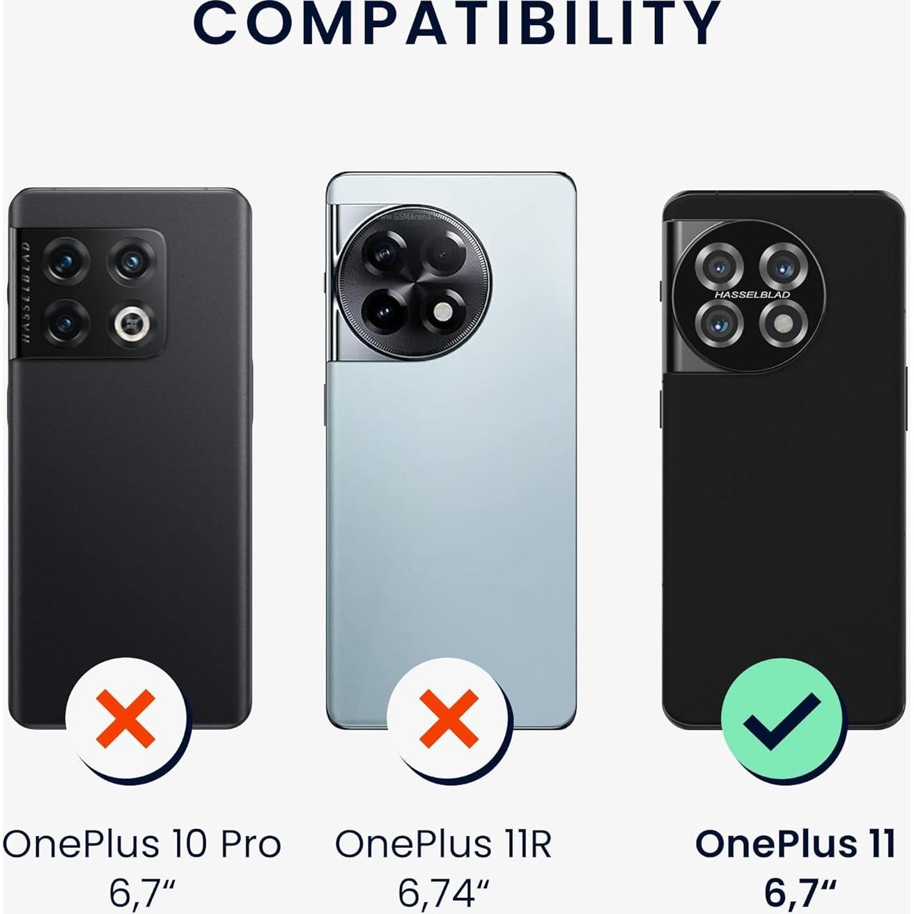 Funda de Silicona TPU kwmobile para OnePlus 11 - Pizarra Oscura