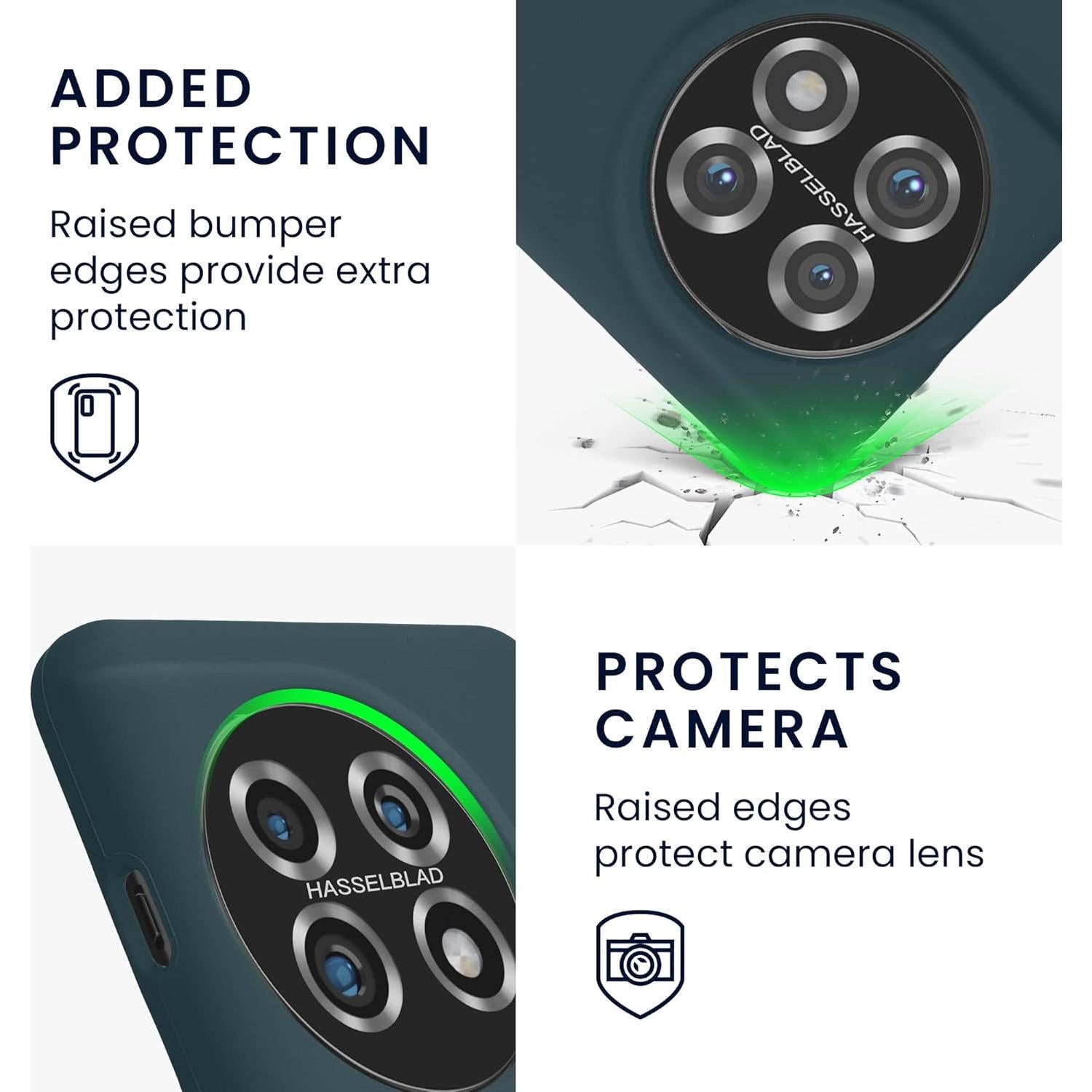 Funda de Silicona TPU kwmobile para OnePlus 11 - Pizarra Oscura