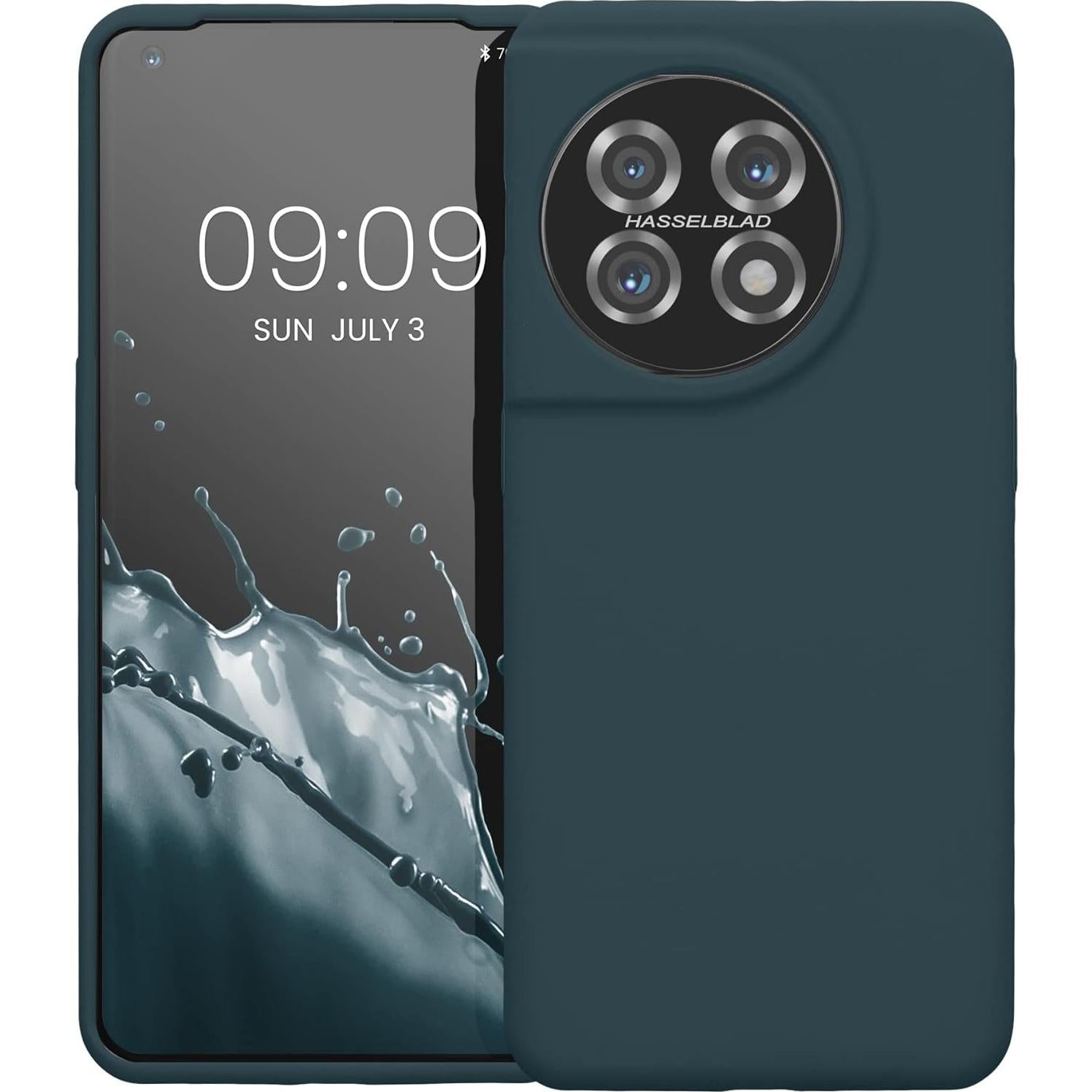 Funda de Silicona TPU kwmobile para OnePlus 11 - Pizarra Oscura