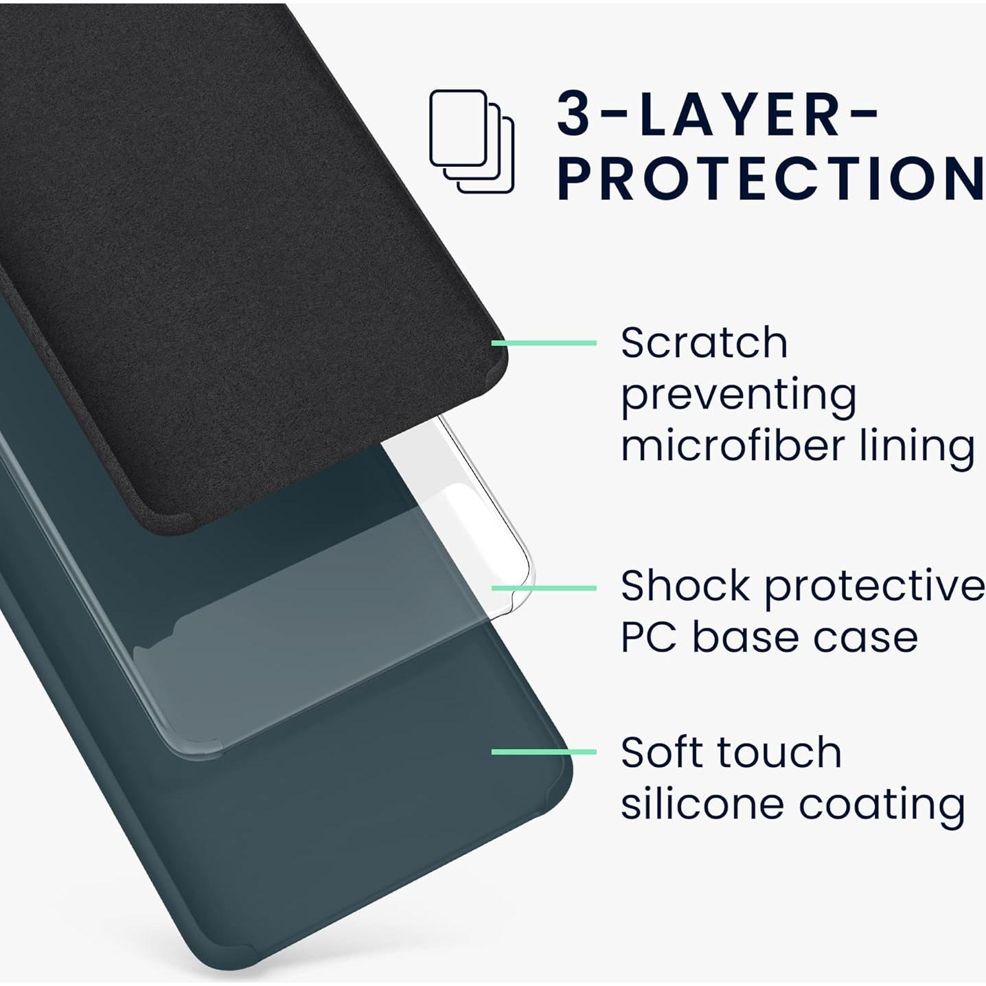 Funda de Silicona TPU kwmobile para OnePlus 11 - Pizarra Oscura