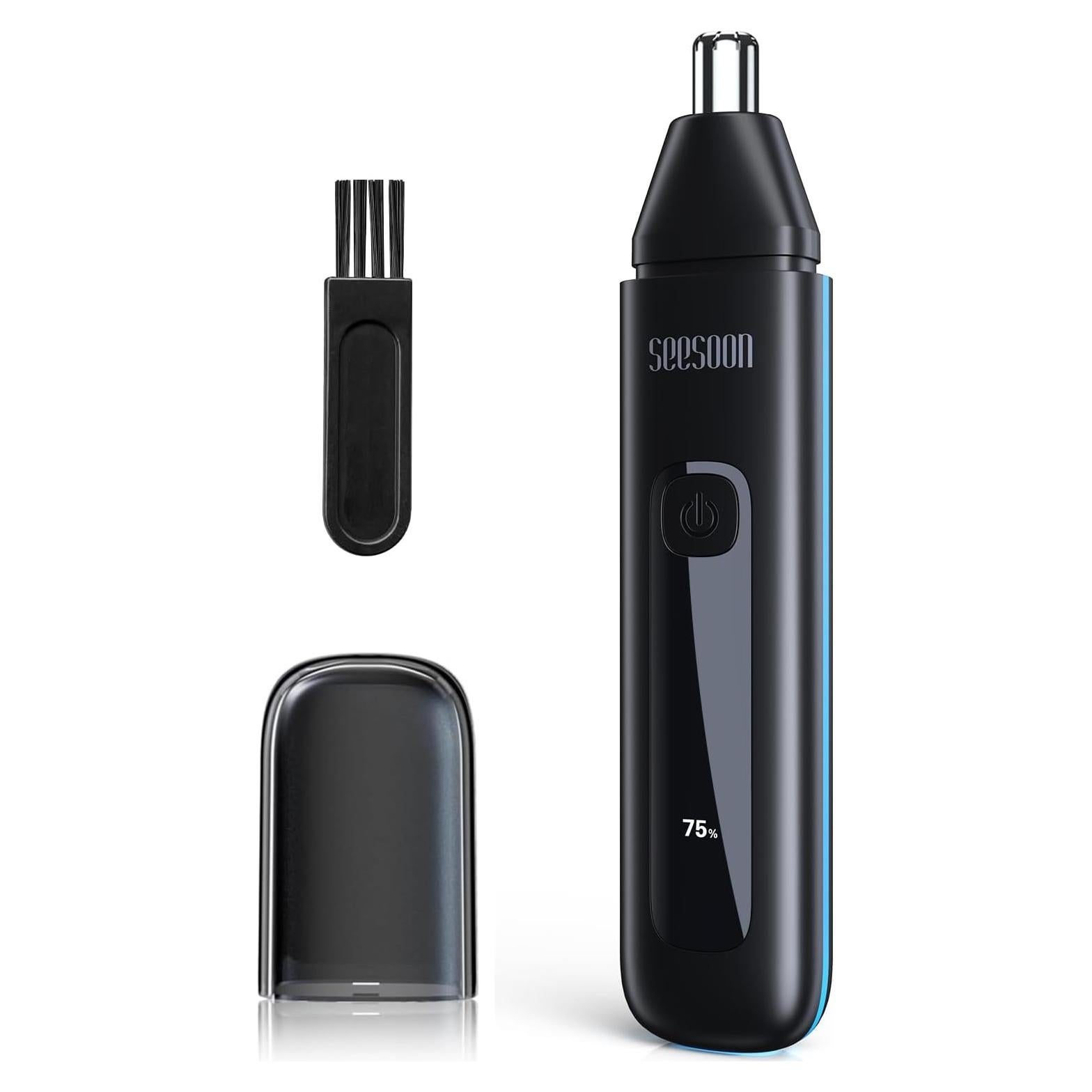 Recortador de Vello Nasal Seesoon IPX7 Recargable USB Azul