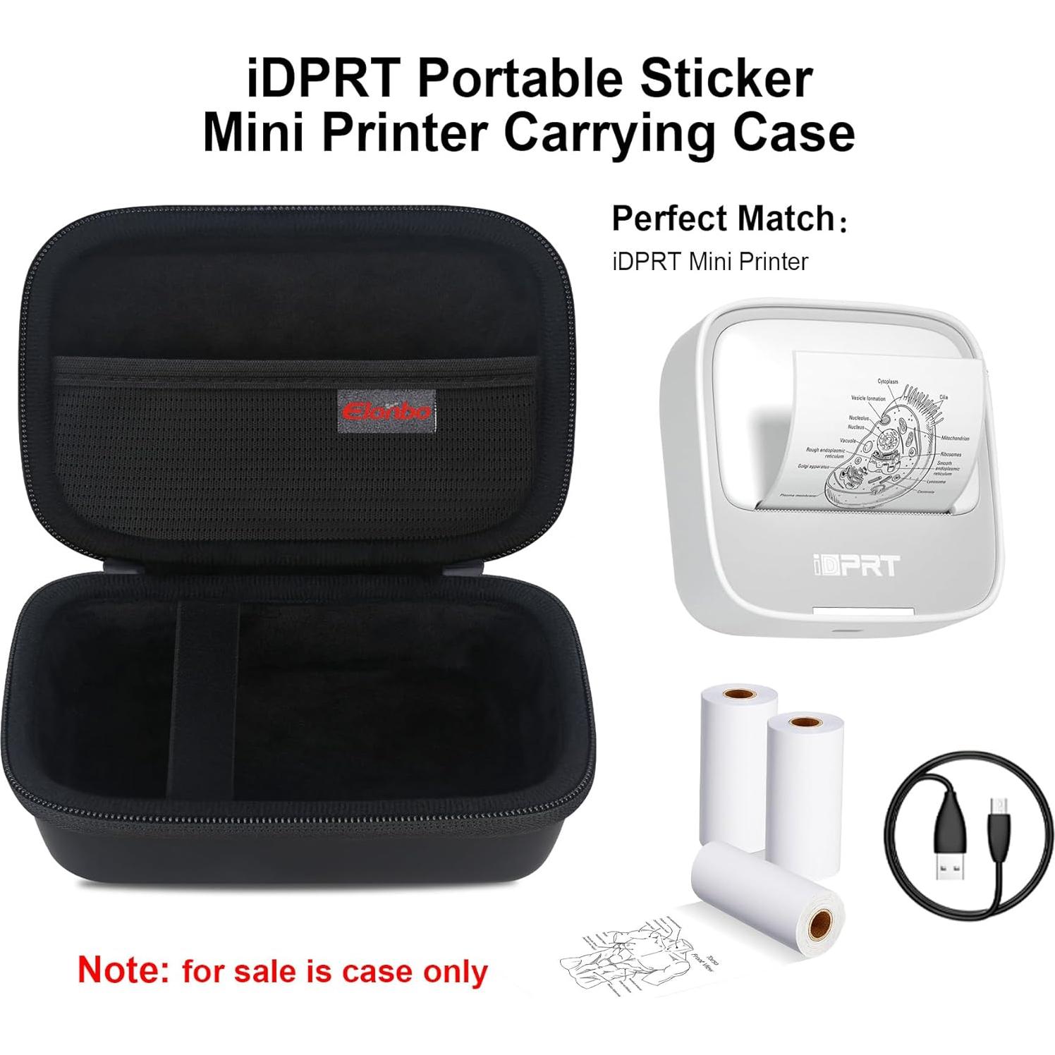 Funda de Transporte Elonbo para Impresora Mini iDPRT Negra