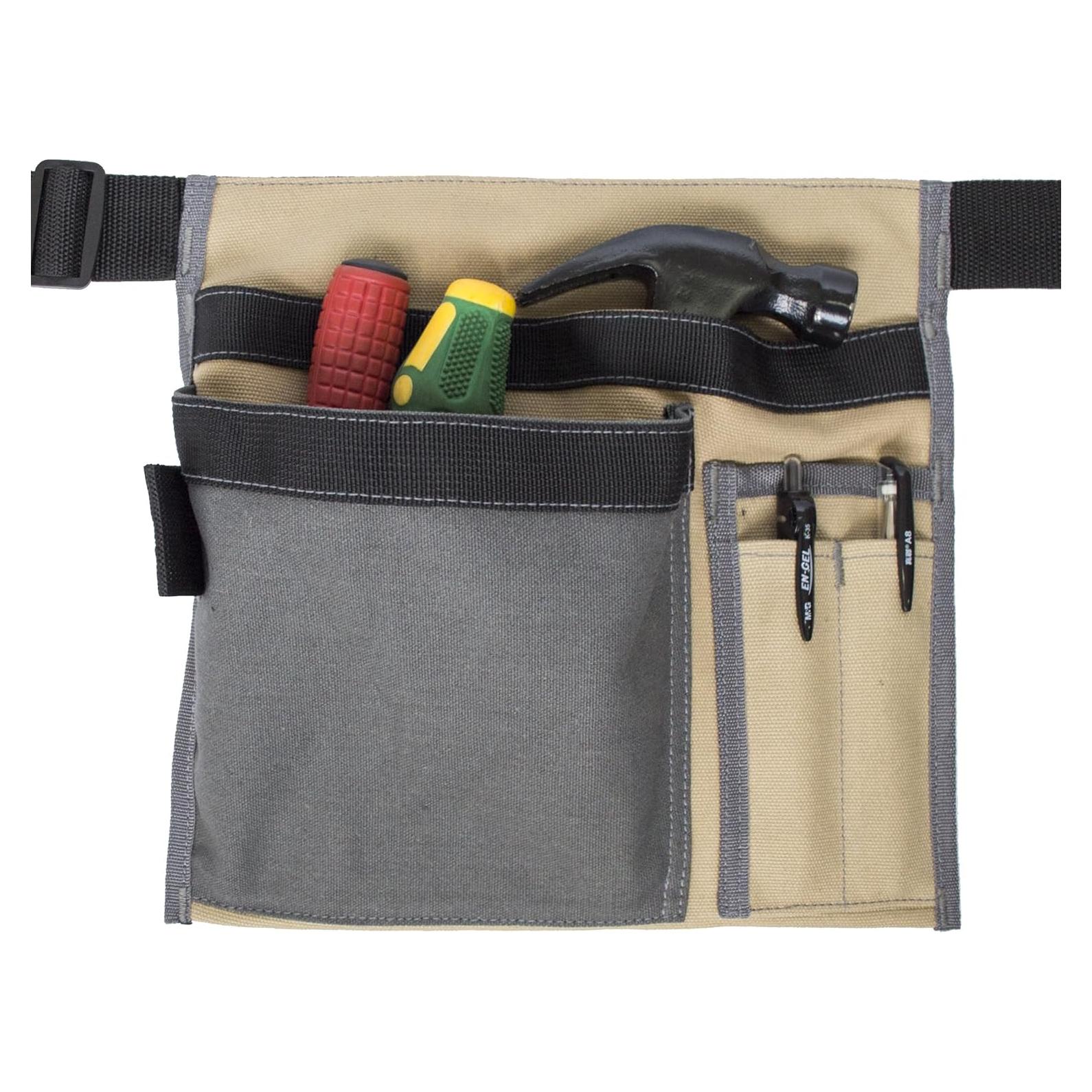 Bolsa de herramientas MDSTOP caqui con 5 bolsillos y lazo