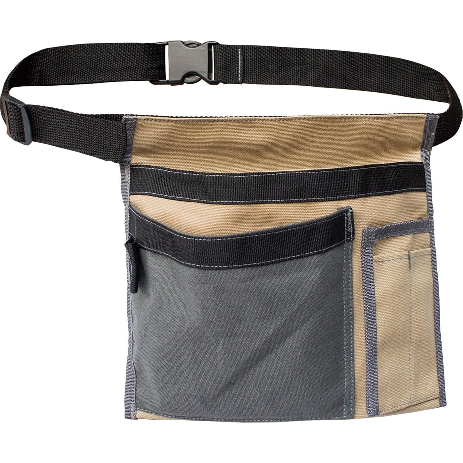 Bolsa de herramientas MDSTOP caqui con 5 bolsillos y lazo