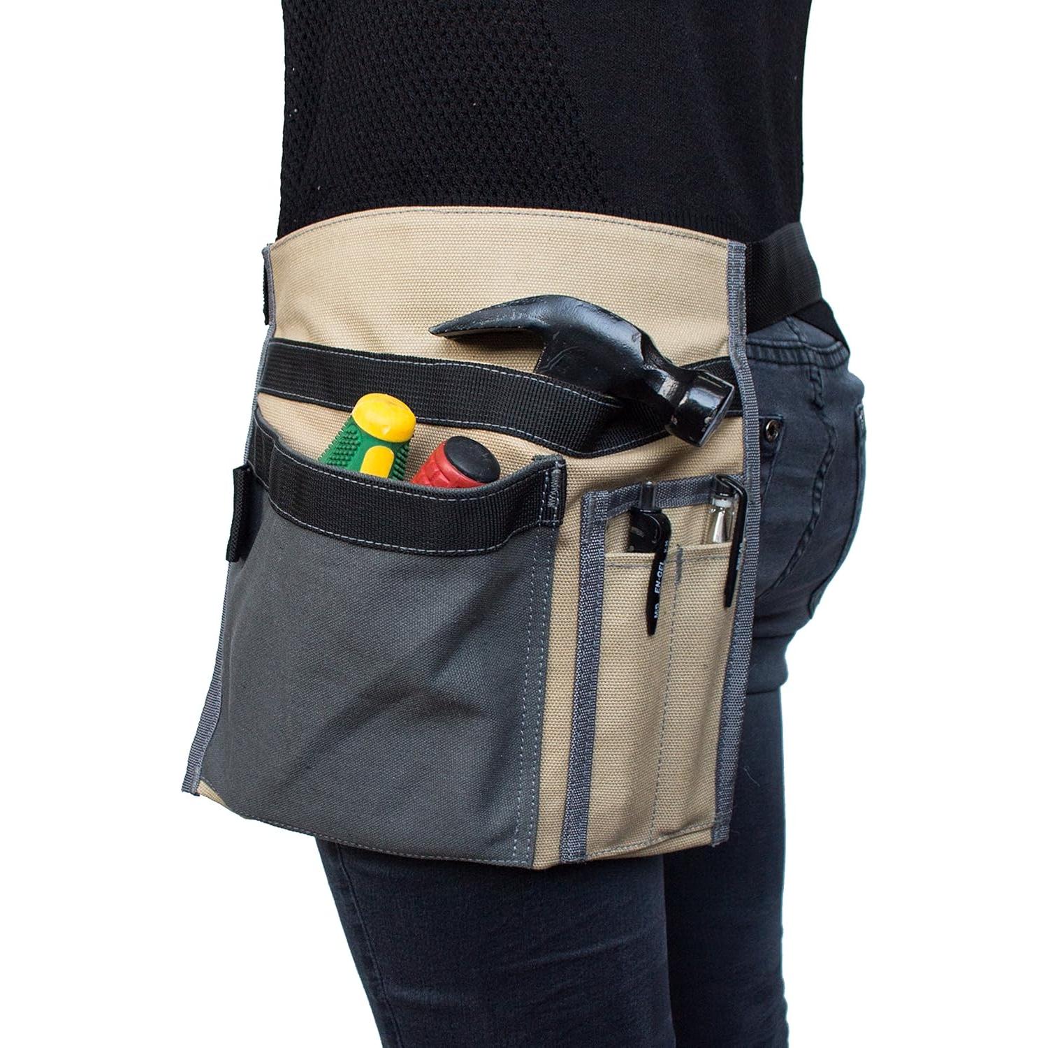 Bolsa de herramientas MDSTOP caqui con 5 bolsillos y lazo