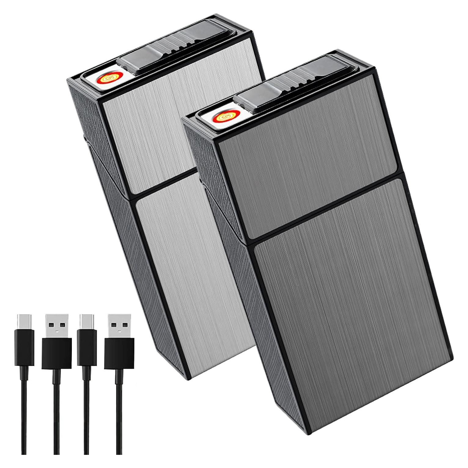 Estuche para Cigarrillos YiokJiar con Encendedor Eléctrico 100mm