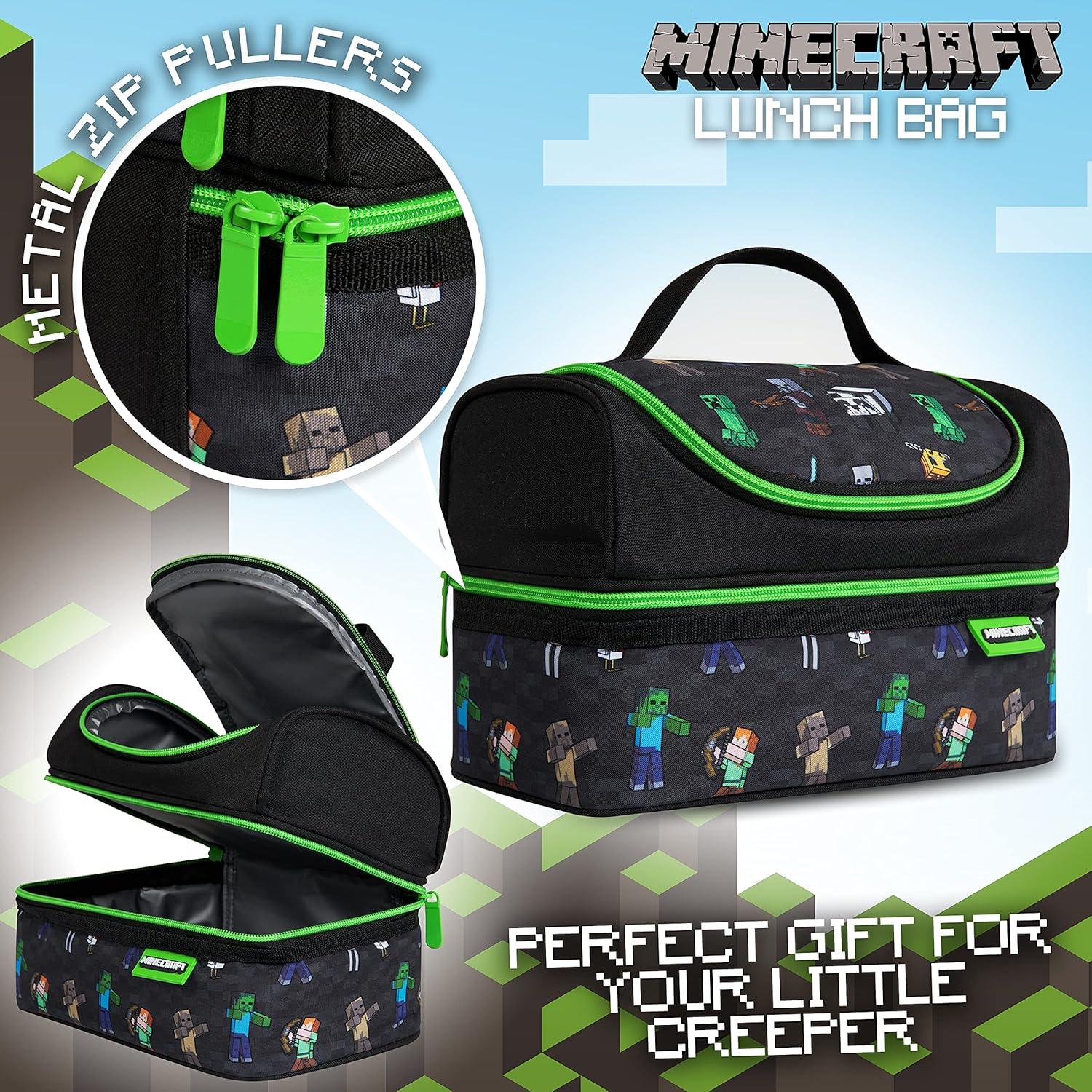 Bolsa Térmica de Almuerzo Minecraft Creeper para Niños 6.24L