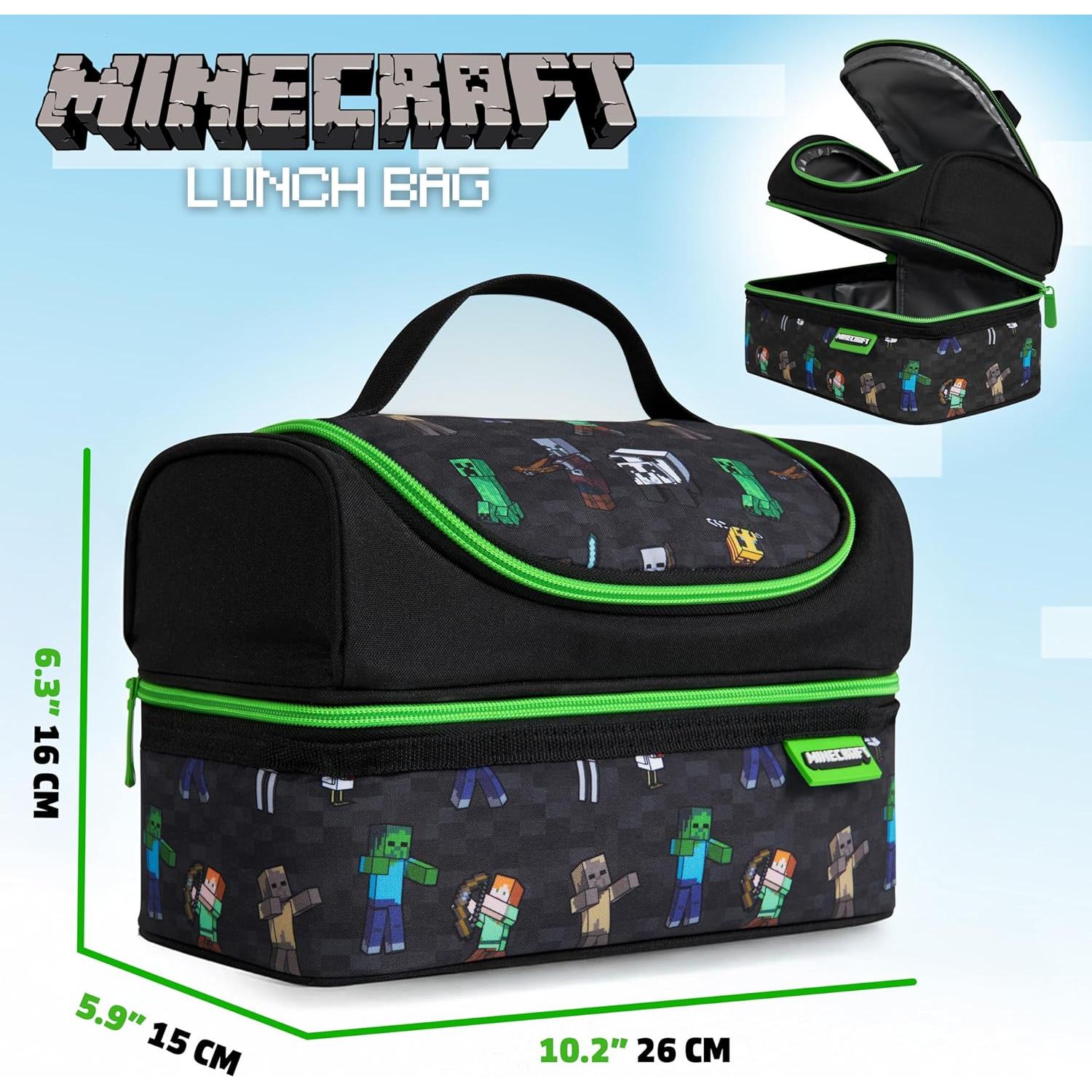 Bolsa Térmica de Almuerzo Minecraft Creeper para Niños 6.24L