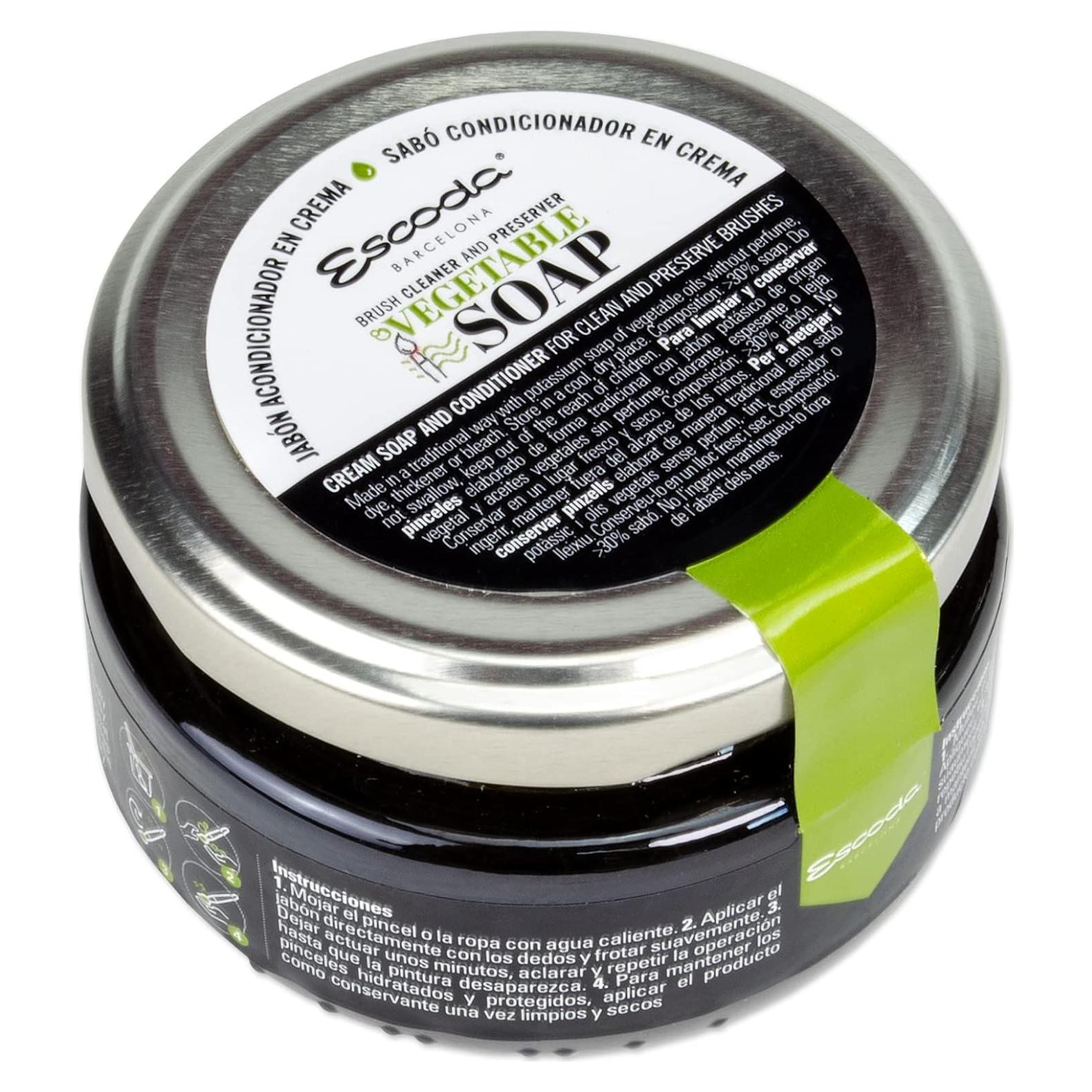 Jabón Crema Escoda 100g para Limpieza de Pinceles de Artista