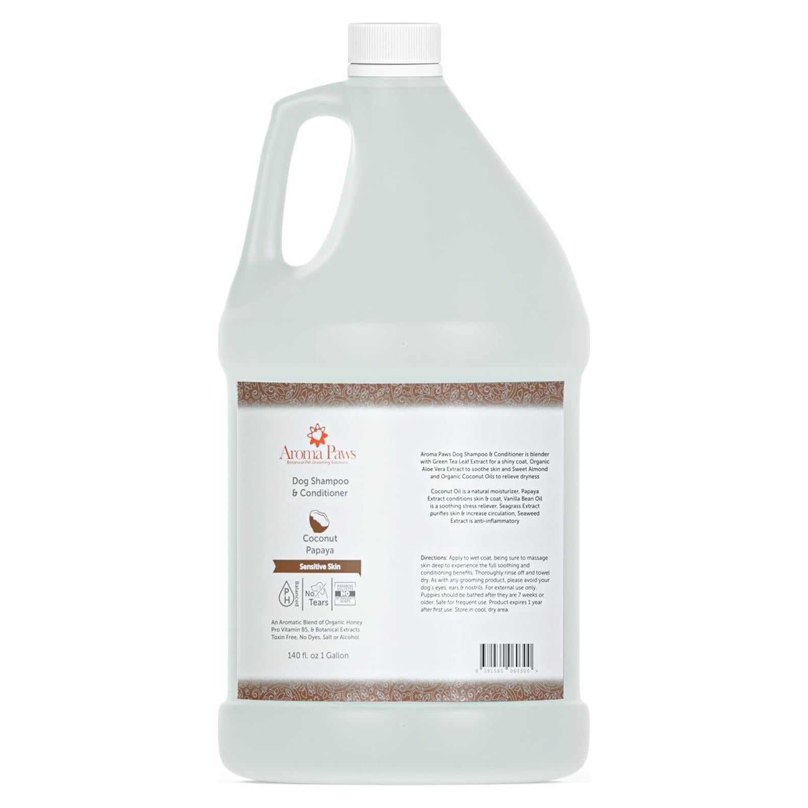 Champú para Perros Aroma Paws Coco Papaya 3.78L Sin Lagrimas