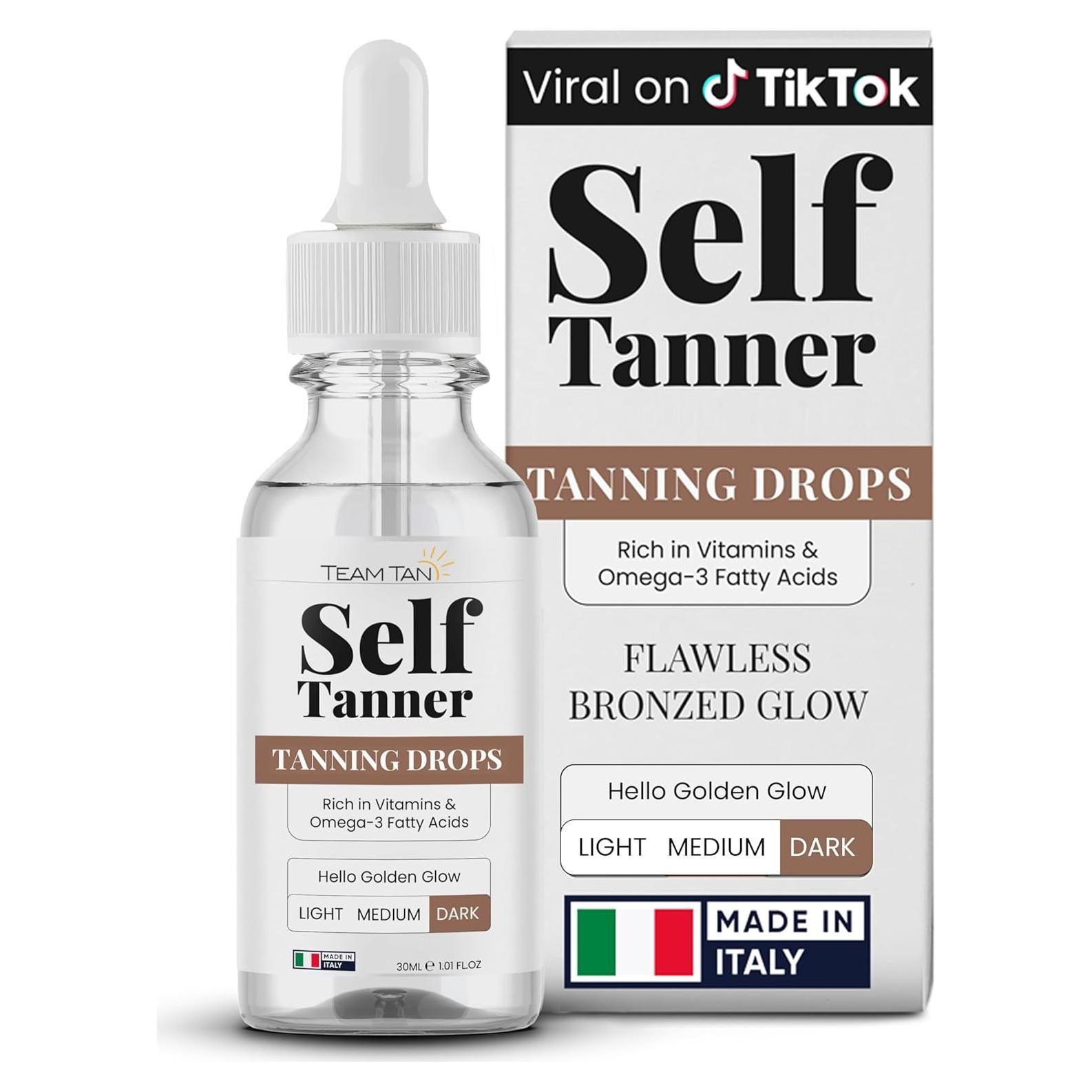 Gotas Autobronceadoras Team Tan Oscuro - 91g, Sin Rayas