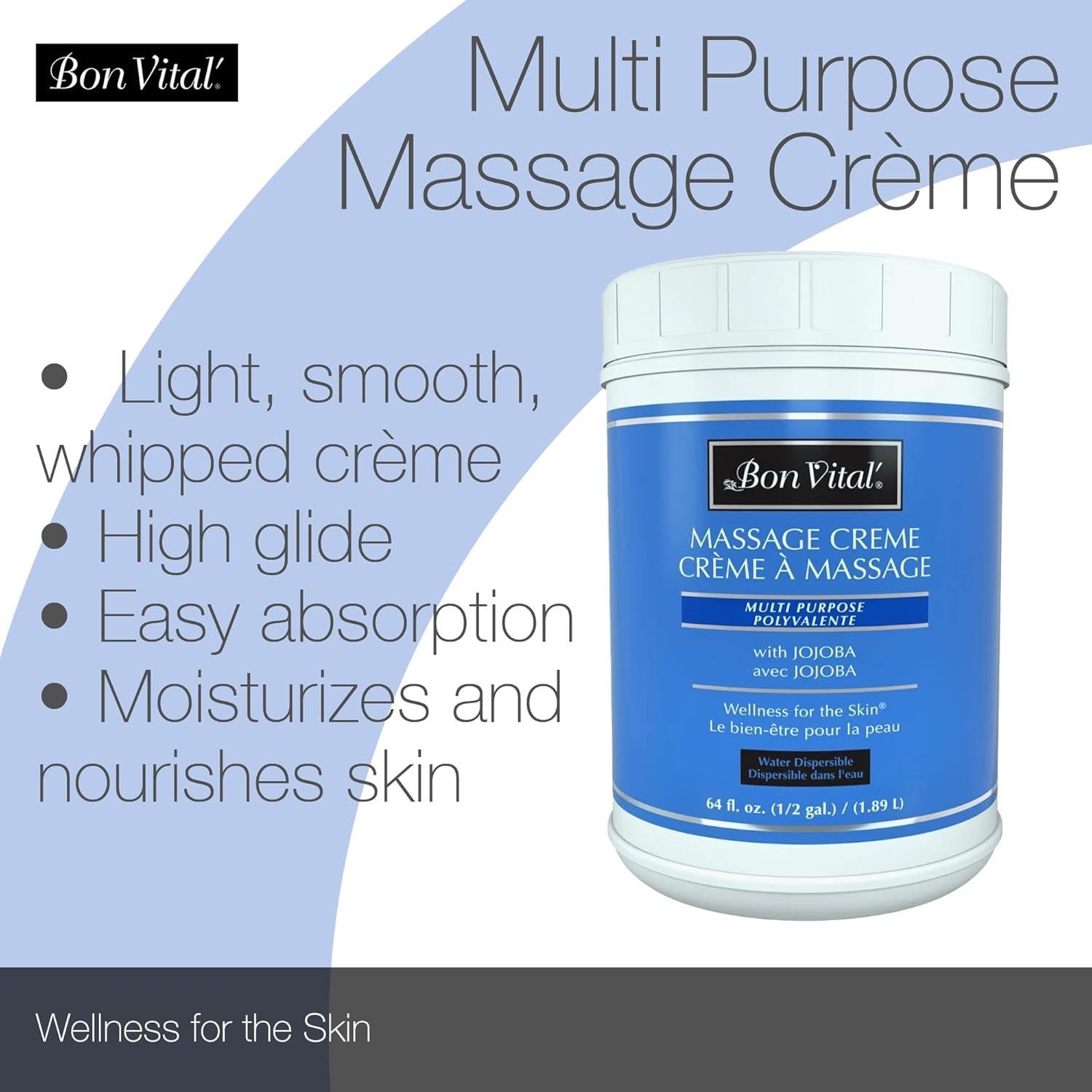 Crema de Masaje Multiusos Bon Vital 1.89 L - Sin Fragancia