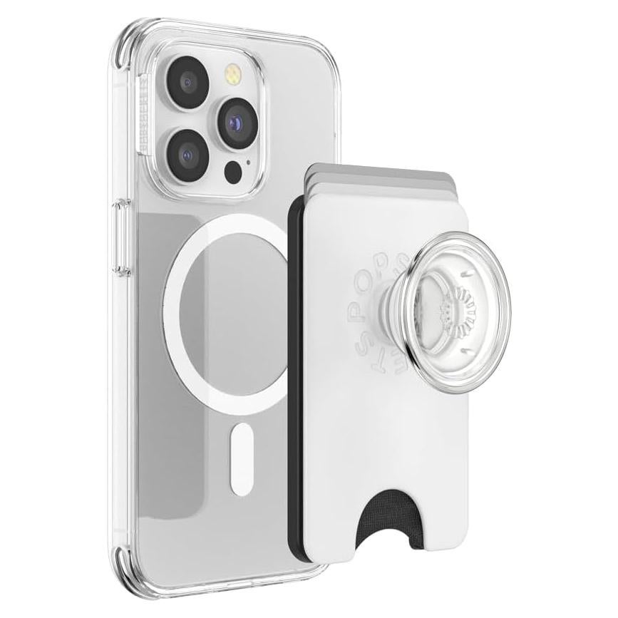 Billetera PopSockets Transparente con agarre y soporte