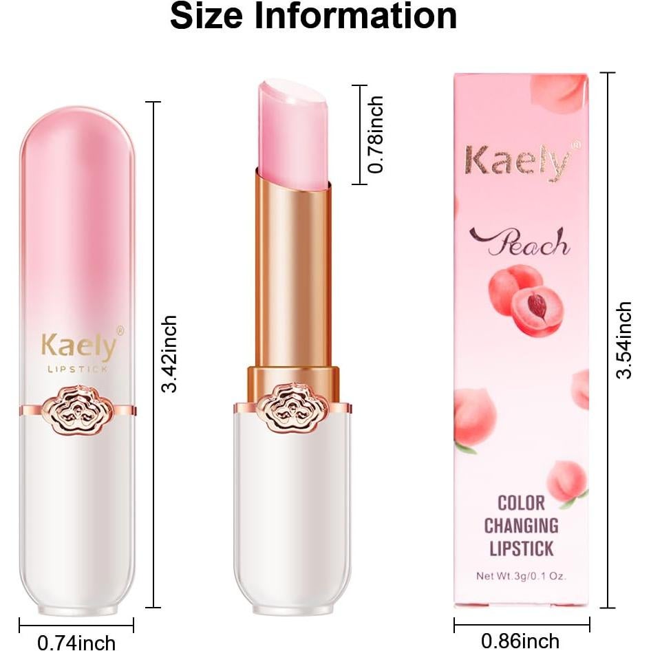 Tinte Labial Hidratante Kaely 3Pcs Durazno Fresa Arándano