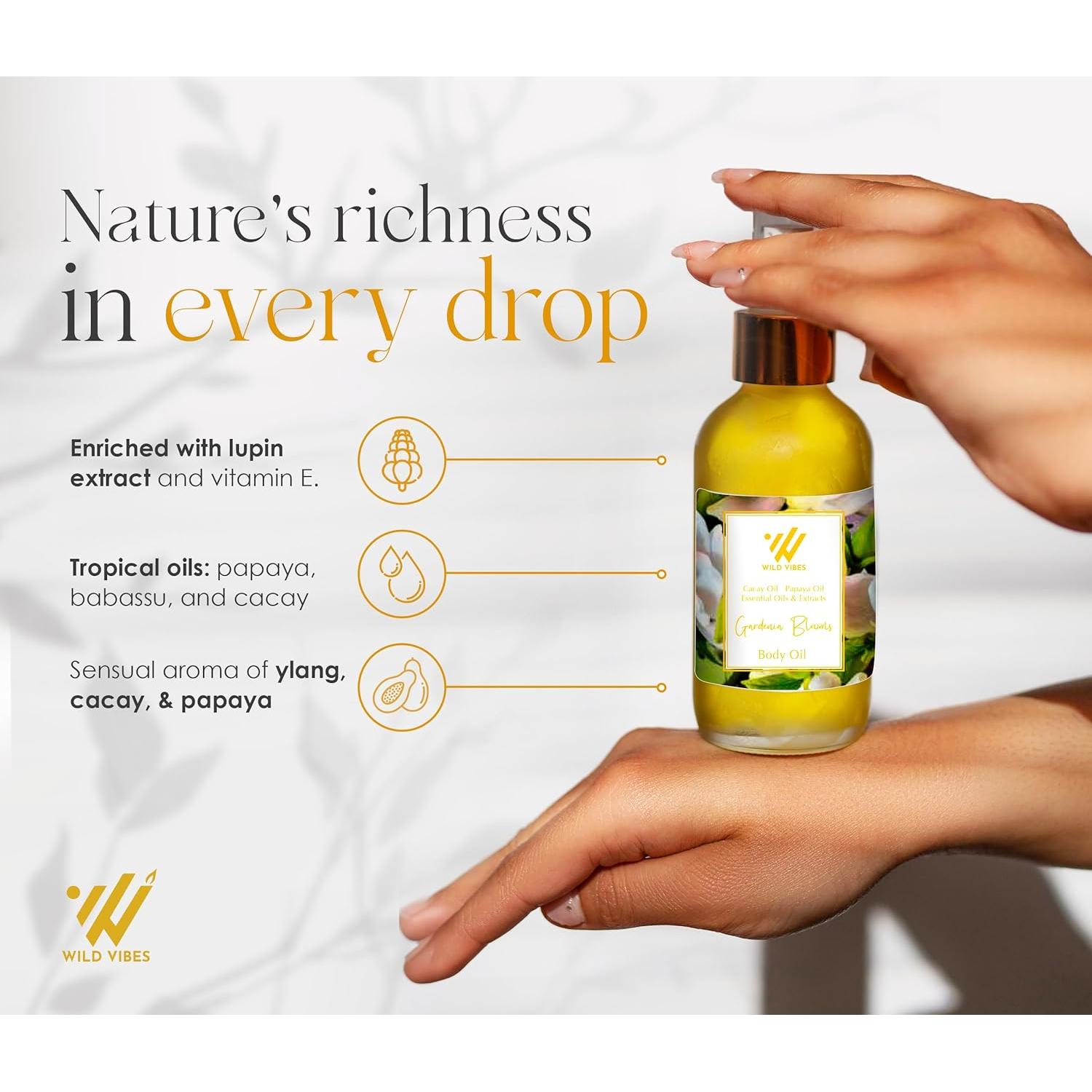 Aceite Corporal Orgánico Wild Vibes Gardenia Blooms 118 ml