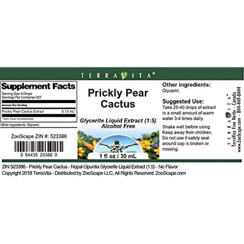 Extracto Líquido de Nopal de Pera Espinosa TerraVita 28.35 g