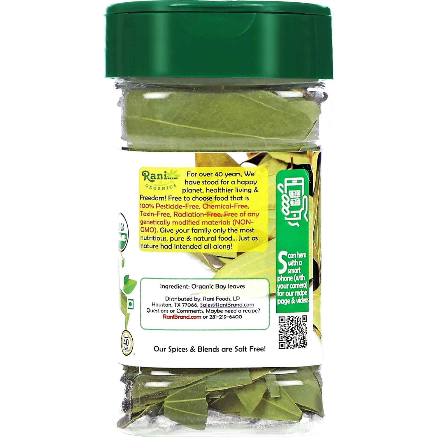 Hojas de Laurel Orgánicas Rani 12g - Especia Gourmet Natural