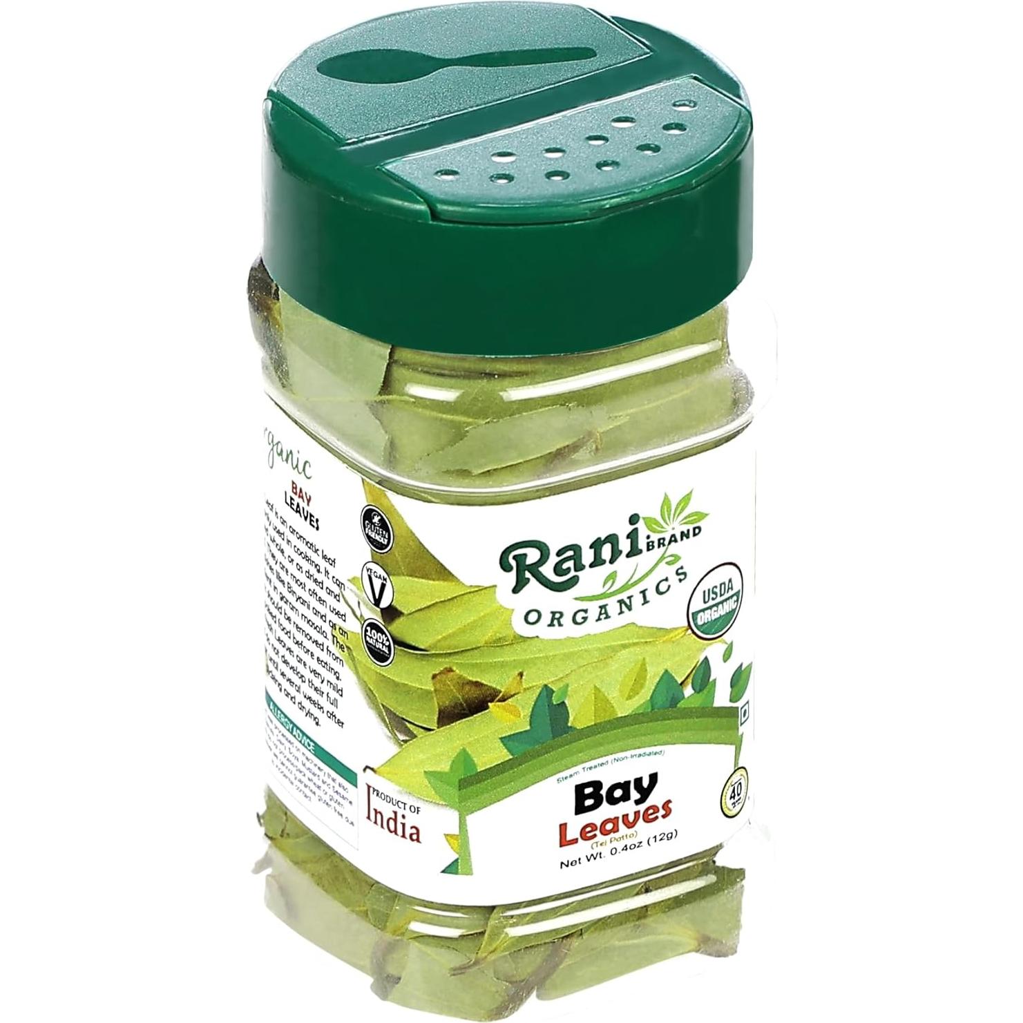 Hojas de Laurel Orgánicas Rani 12g - Especia Gourmet Natural