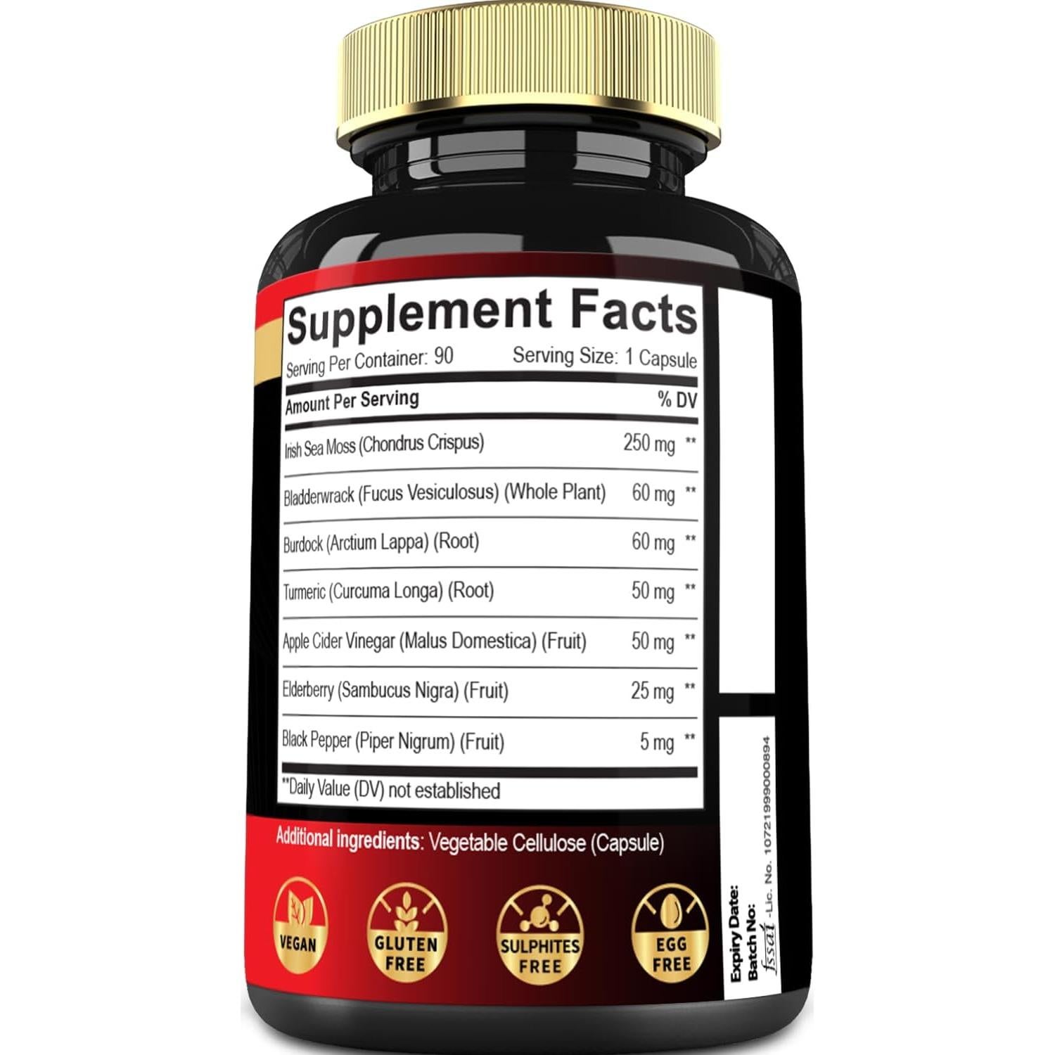 Cápsulas de Musgo Marino Irlandés 6750mg - 90 Unidades Mecisco