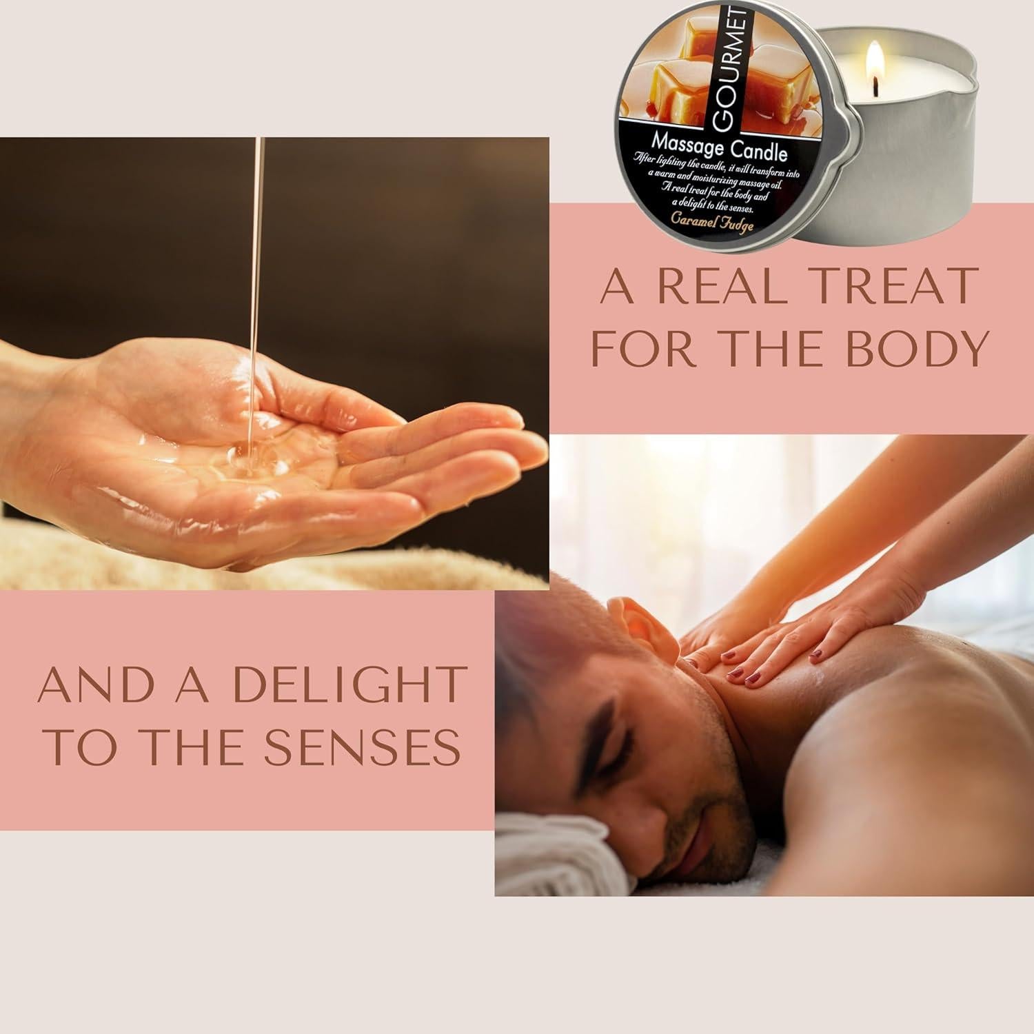 Vela de Masaje Vegana GOURMET - Aroma Caramelo 209.79g