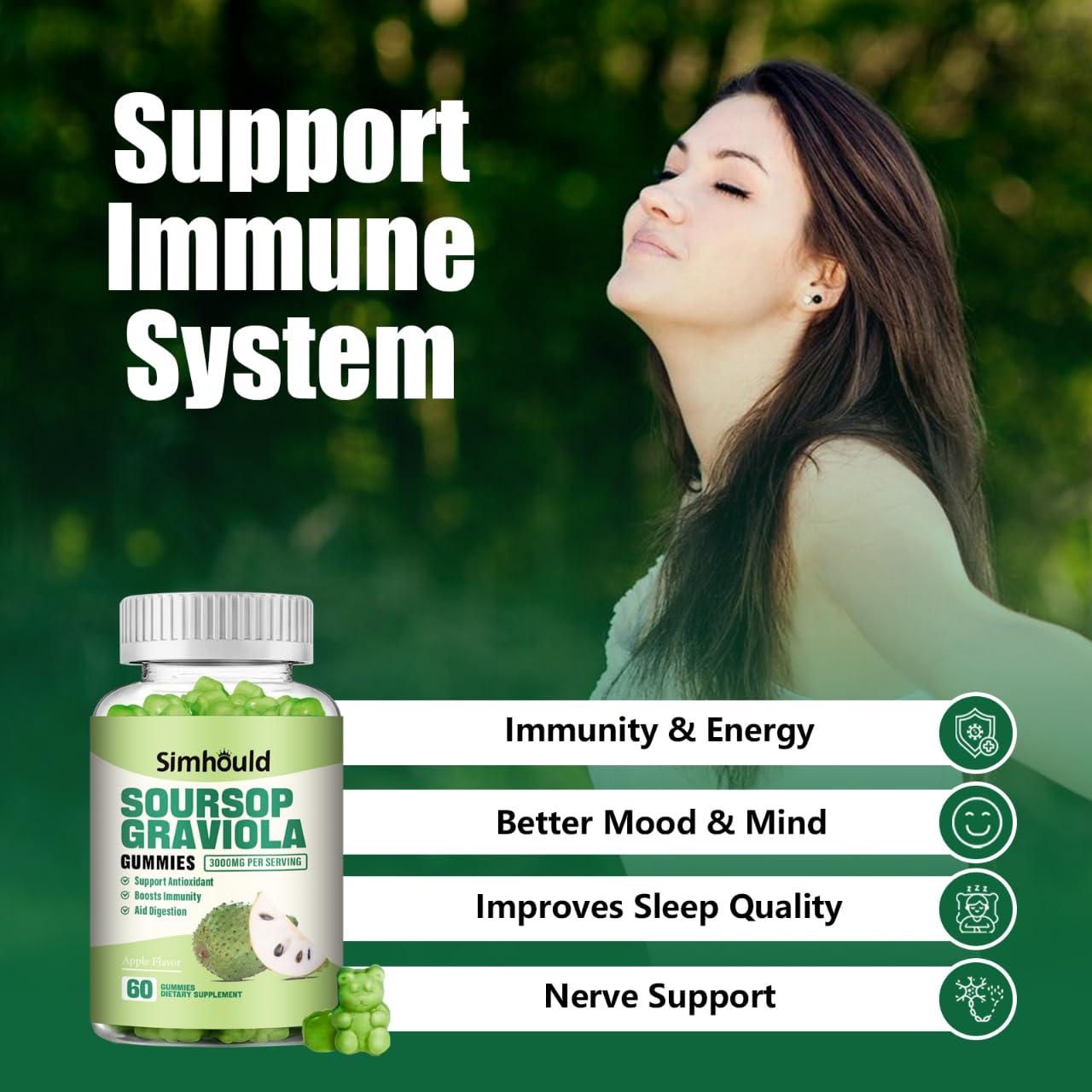 Gominolas de Graviola Simhould 60 Unidades 199g