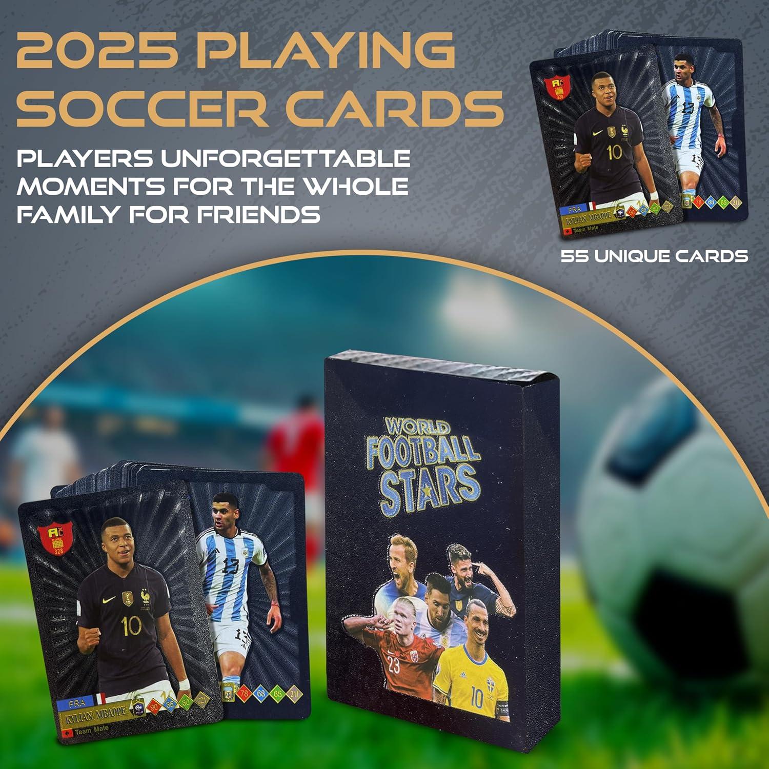 Tarjetas de Fútbol 2025 Youkha - 55 Tarjetas Únicas en Papel Premium