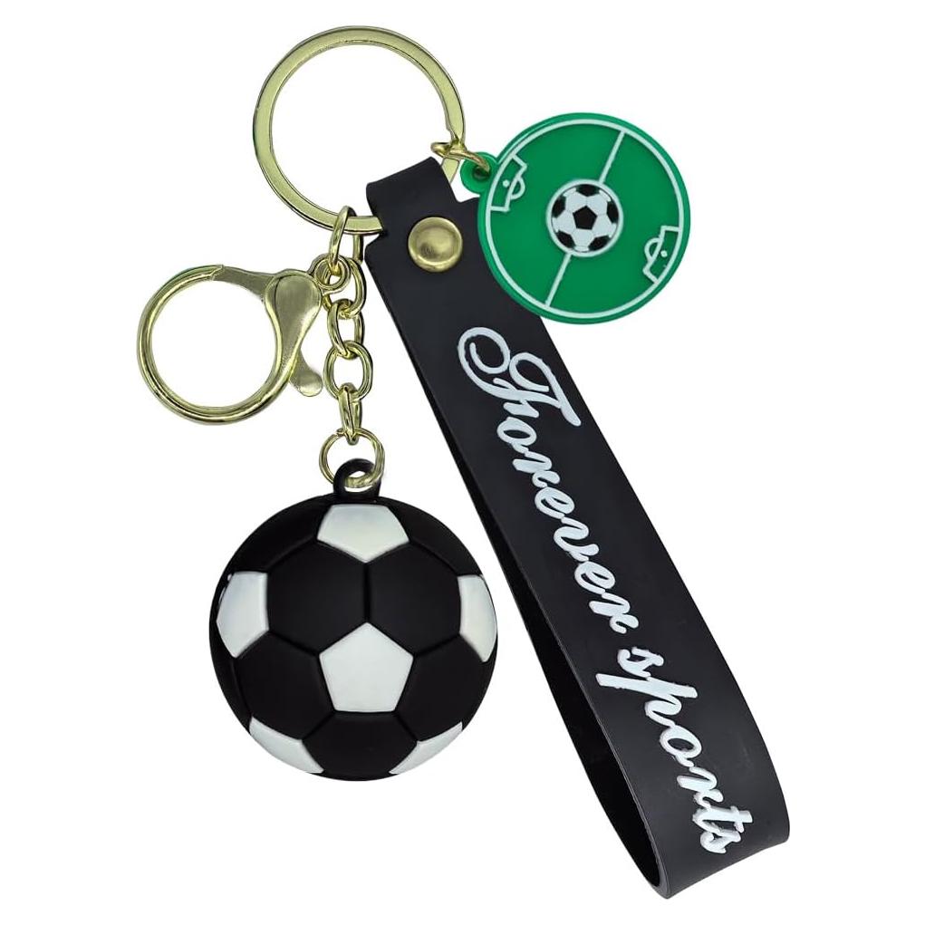 Llavero de Fútbol Unisex Negro - Regalo para Aficionados