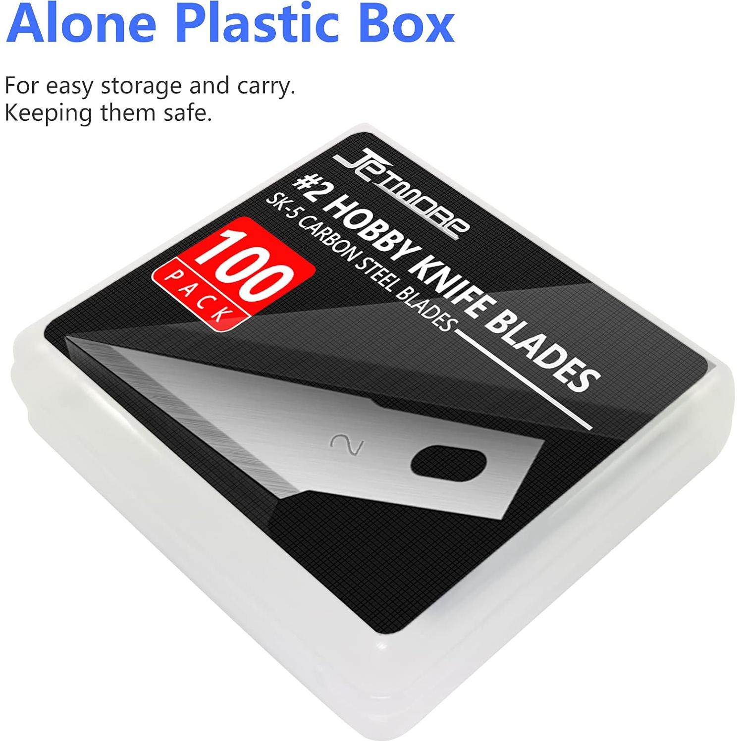 Paquete de 100 Cuchillas de Manualidades Jetmore #2 - Acero al Carbono