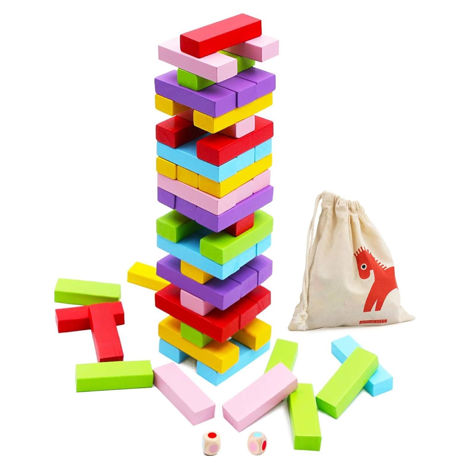 Juego de Bloques Apilables de Madera Gentle Monster 54 Piezas