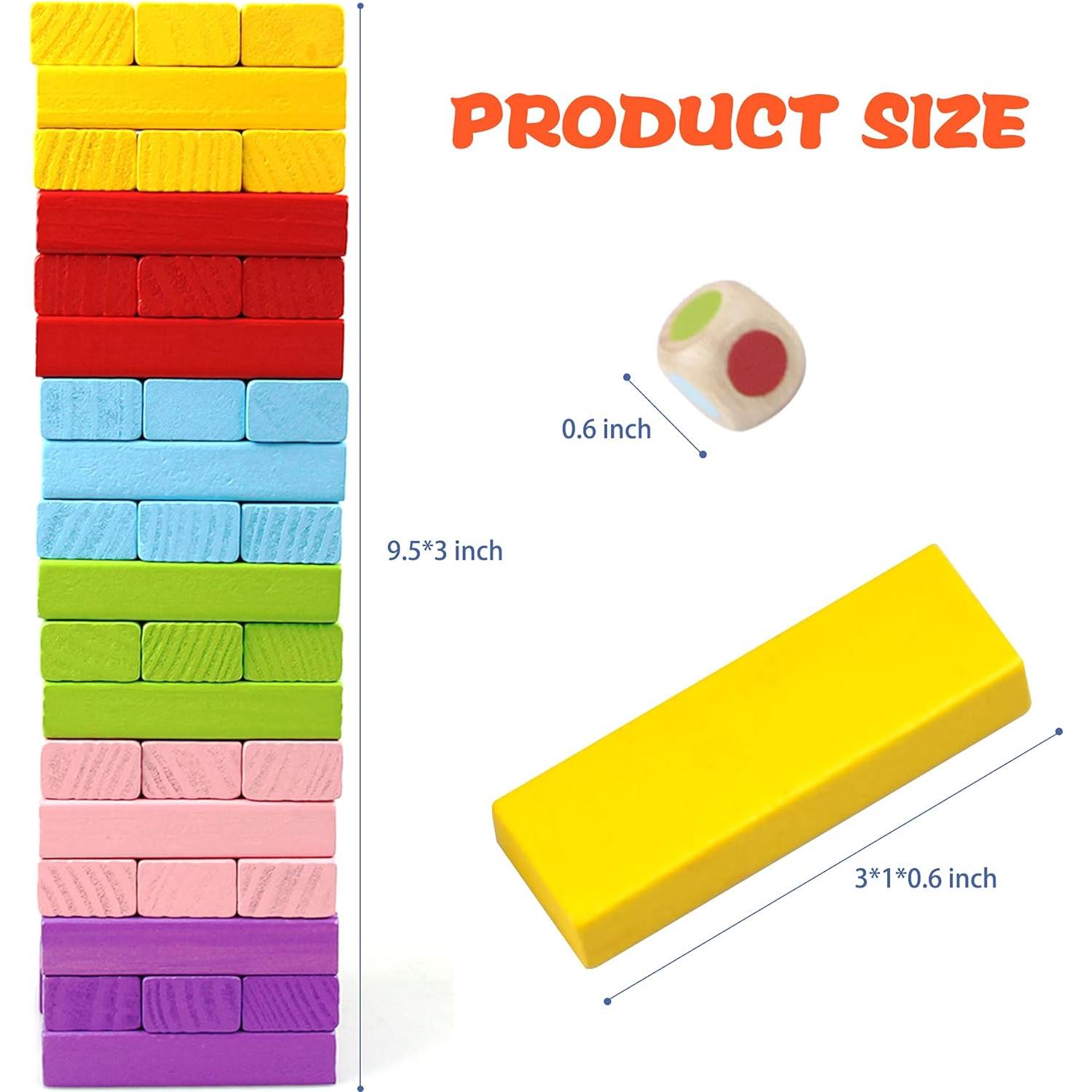 Juego de Bloques Apilables de Madera Gentle Monster 54 Piezas