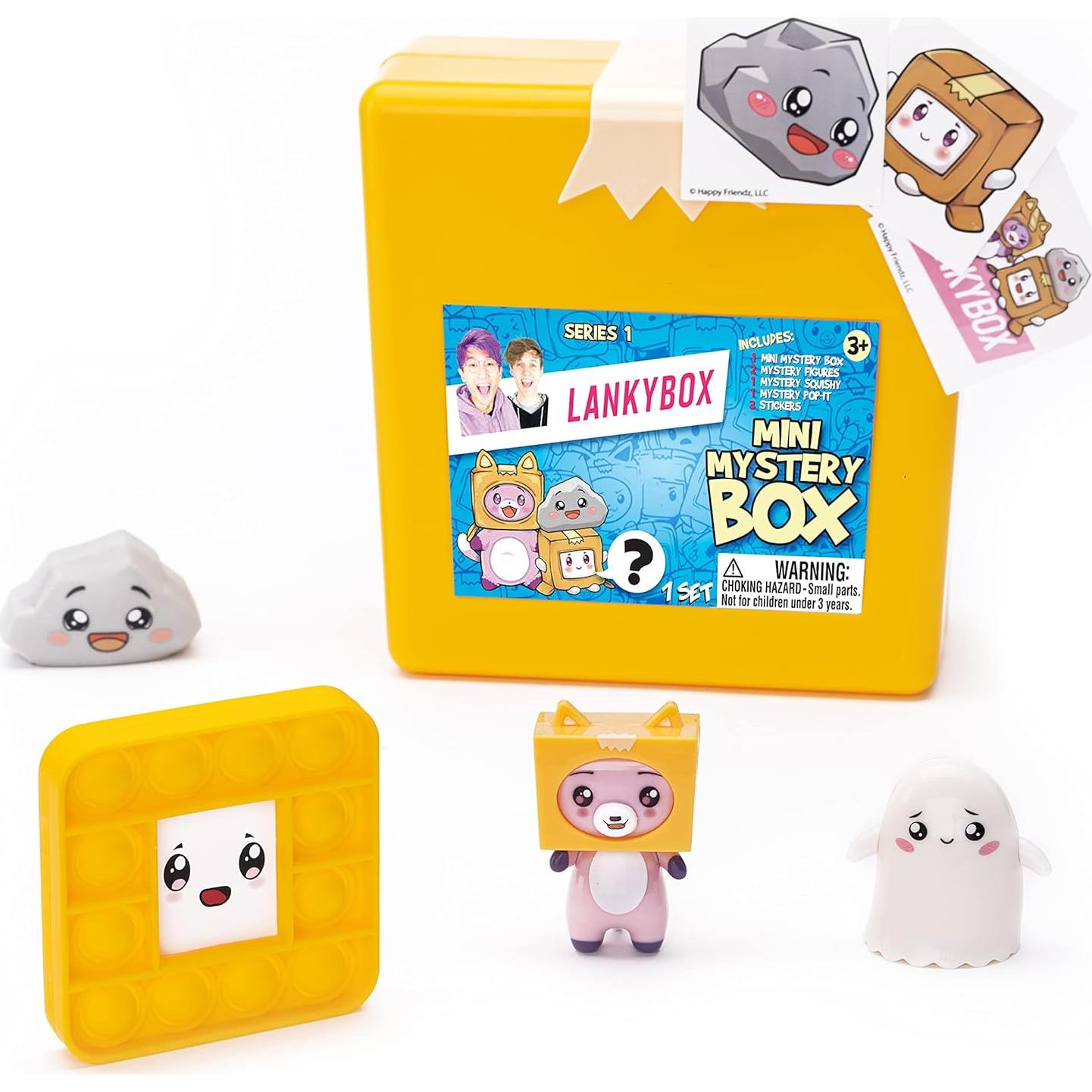 Caja Misteriosa Mini LankyBox - 2 Figuras, 1 Squishy, Pop-it y Stickers