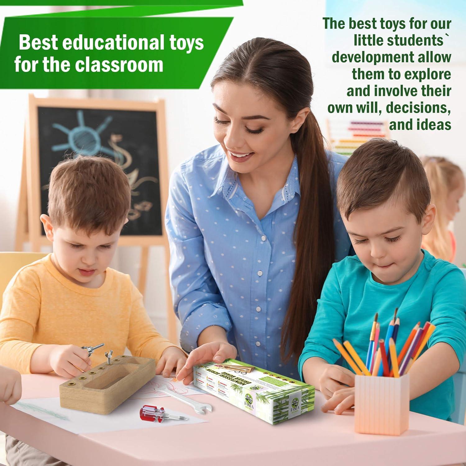 Tablero de Destornillador Montessori Panda Brothers - Juguete Educativo