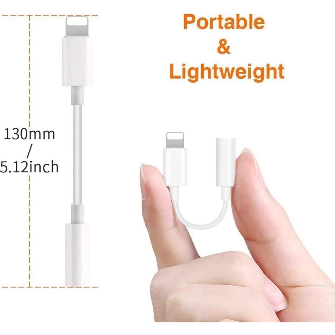 Adaptador Belcompany Lightning a 3.5mm para iPhone - 2 Piezas