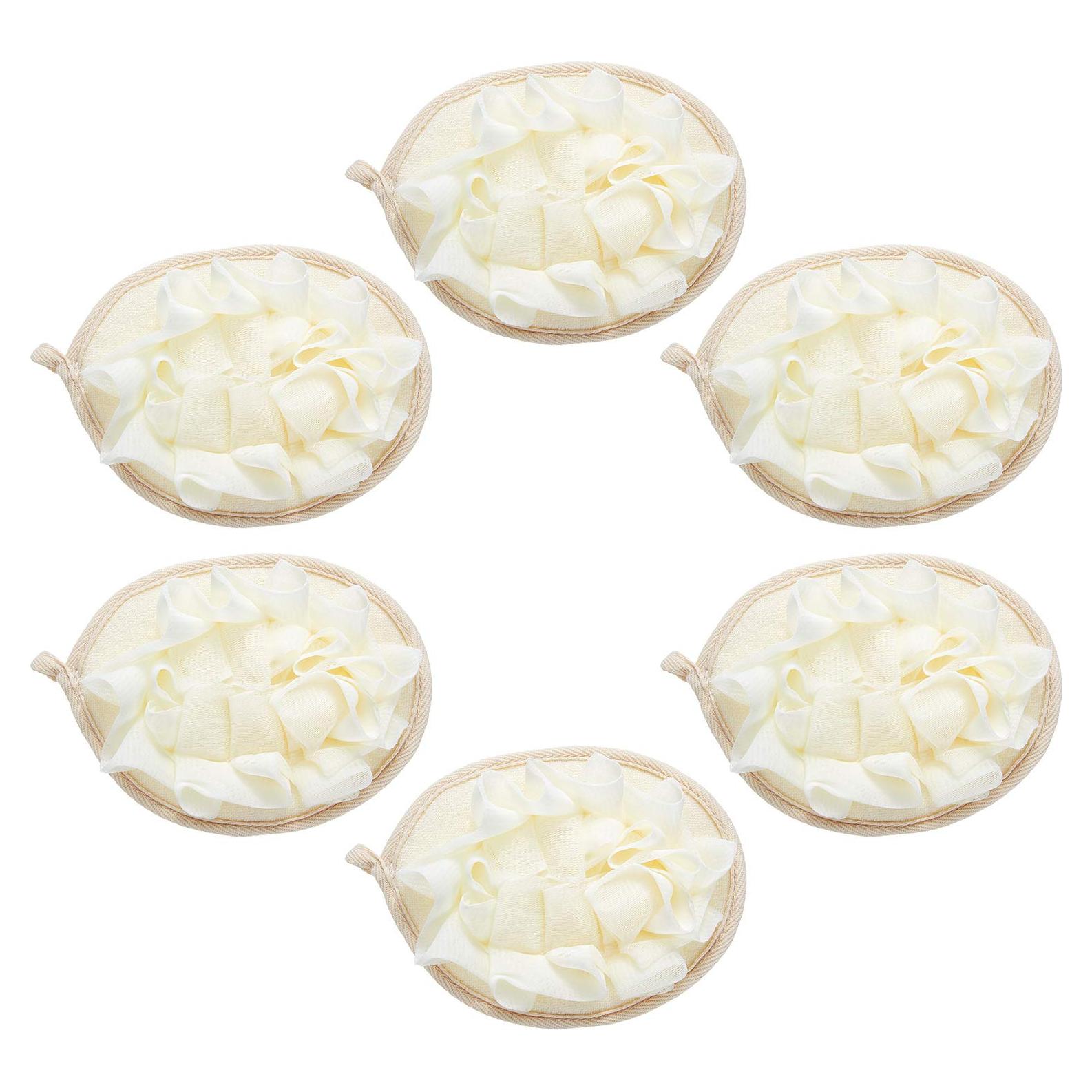 Esponjas de Ducha Exfoliantes Boao 6 Pcs Beige