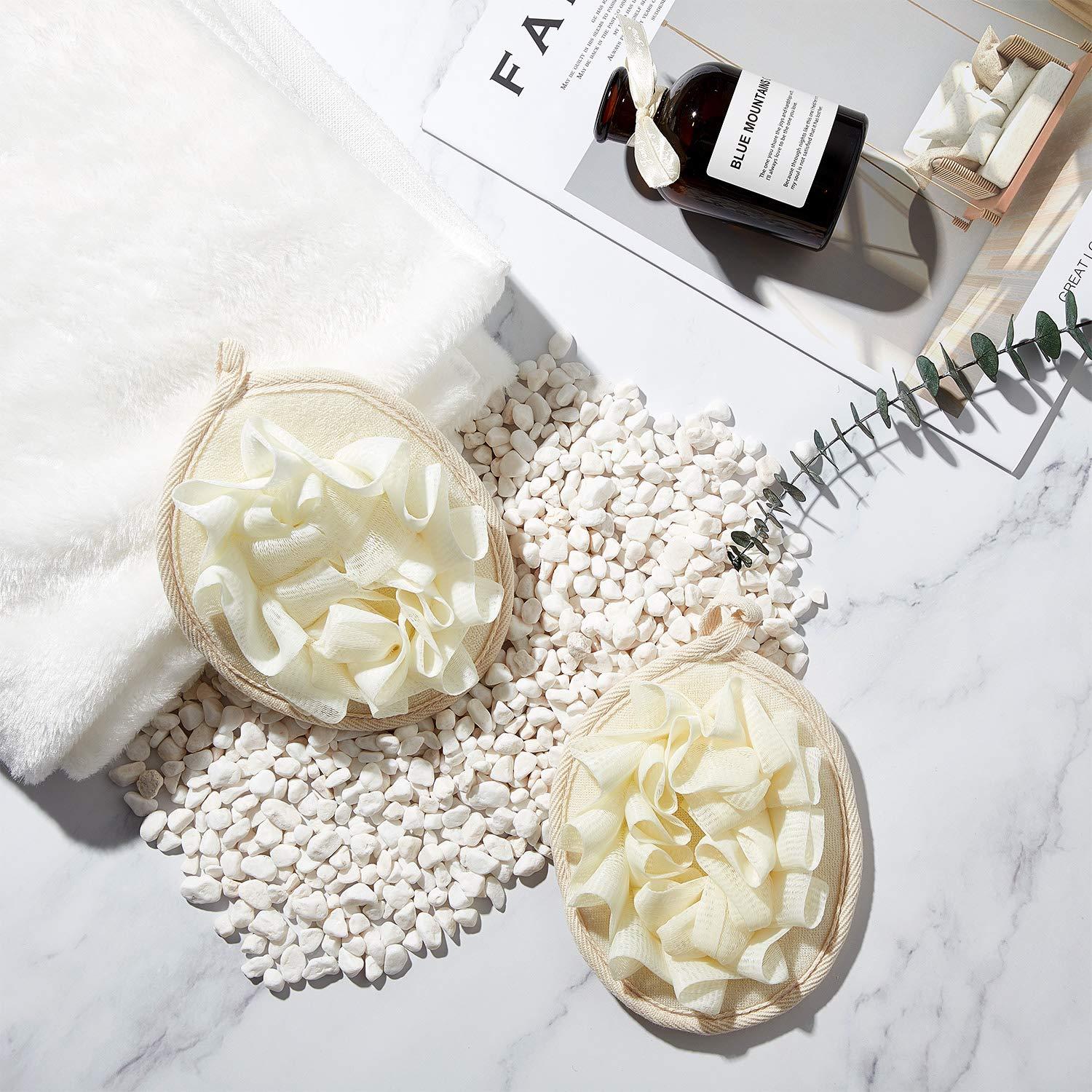 Esponjas de Ducha Exfoliantes Boao 6 Pcs Beige