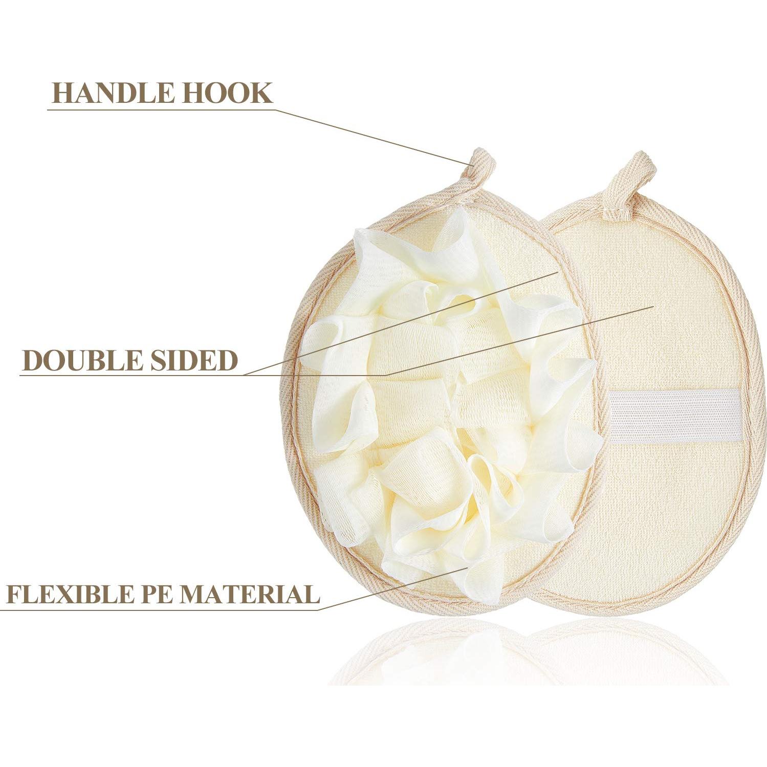 Esponjas de Ducha Exfoliantes Boao 6 Pcs Beige