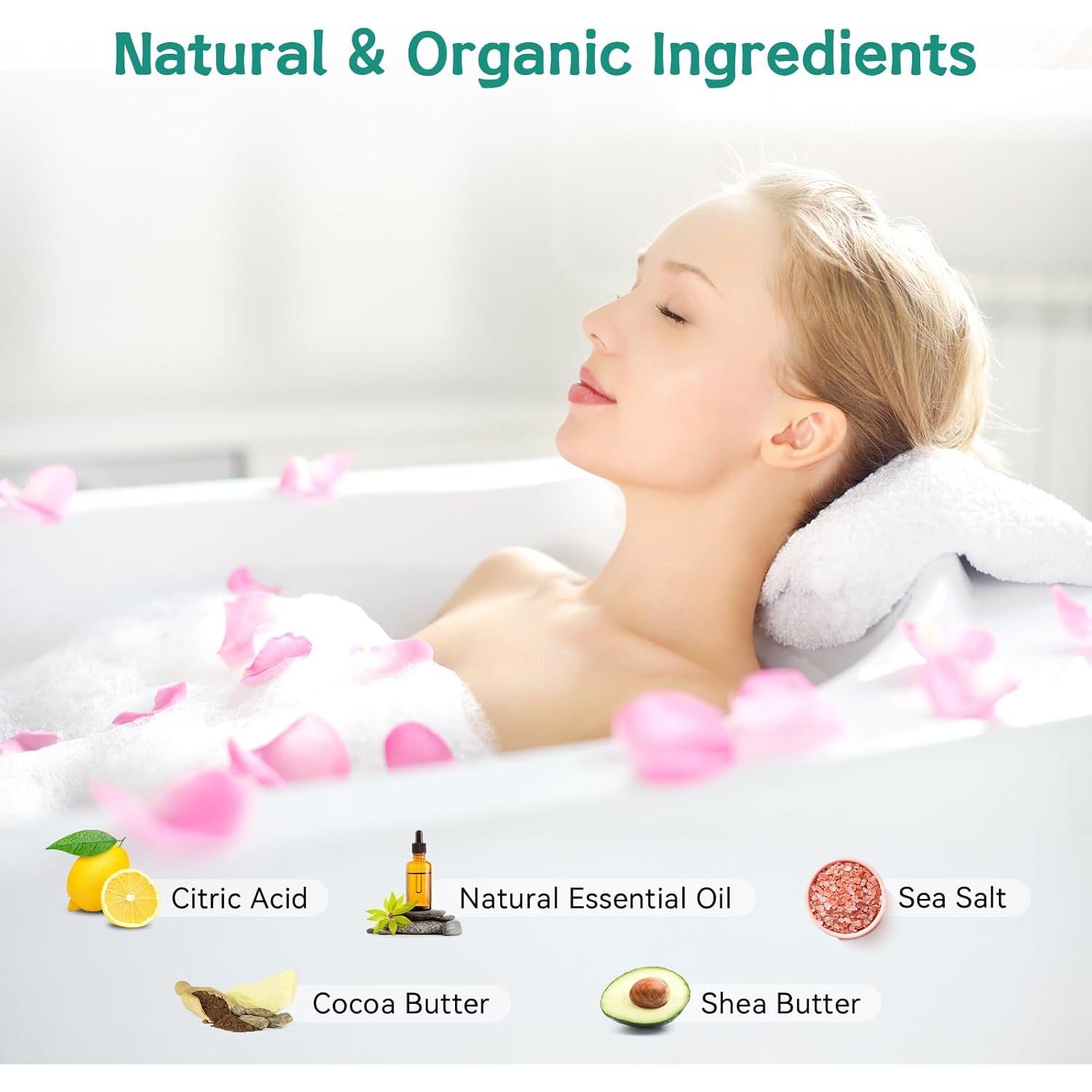 Bombas de Baño Aofmee - 8 Fragancias Naturales Hidratantes