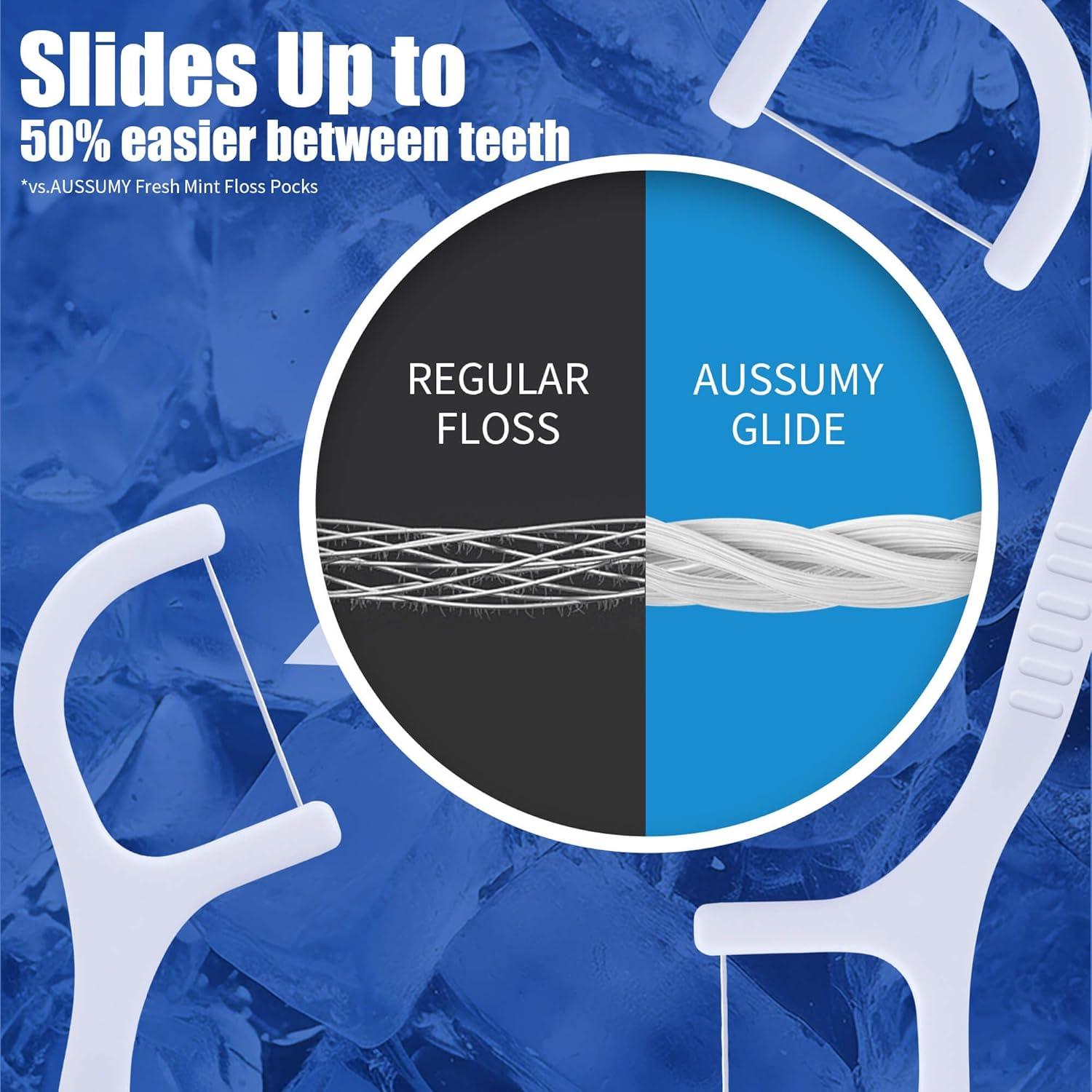 400 Palillos de Hilo Dental Aussumy - Limpieza Profunda y Mango Ergonómico