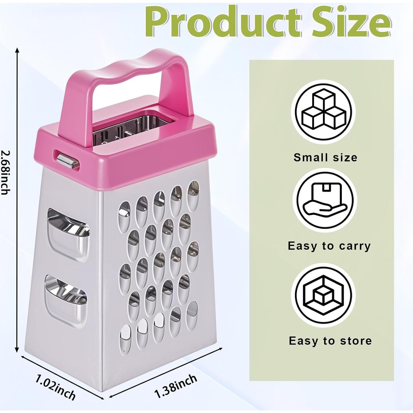 Mini Rallador de Queso ElevateTech 3 Piezas Acero Inoxidable
