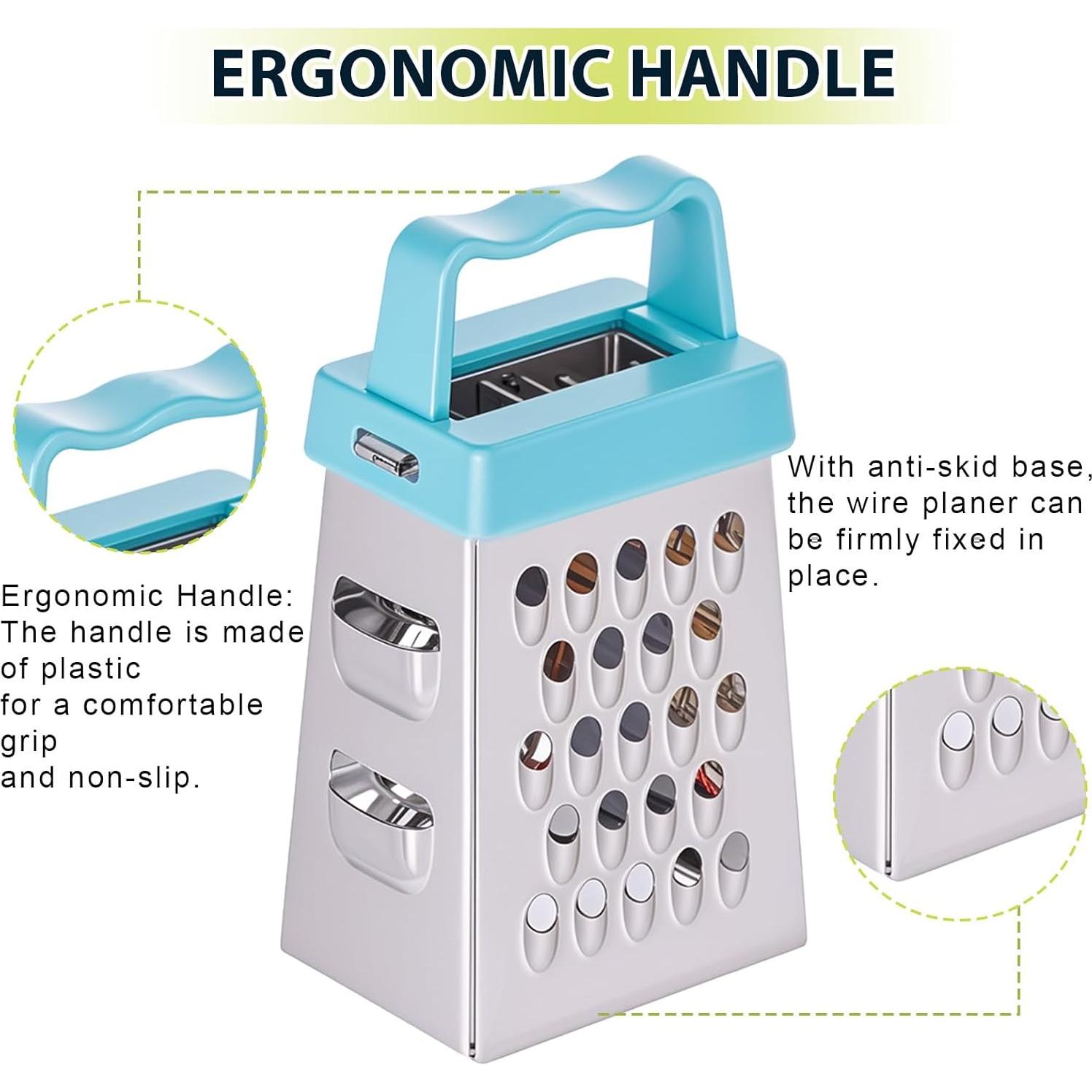 Mini Rallador de Queso ElevateTech 3 Piezas Acero Inoxidable