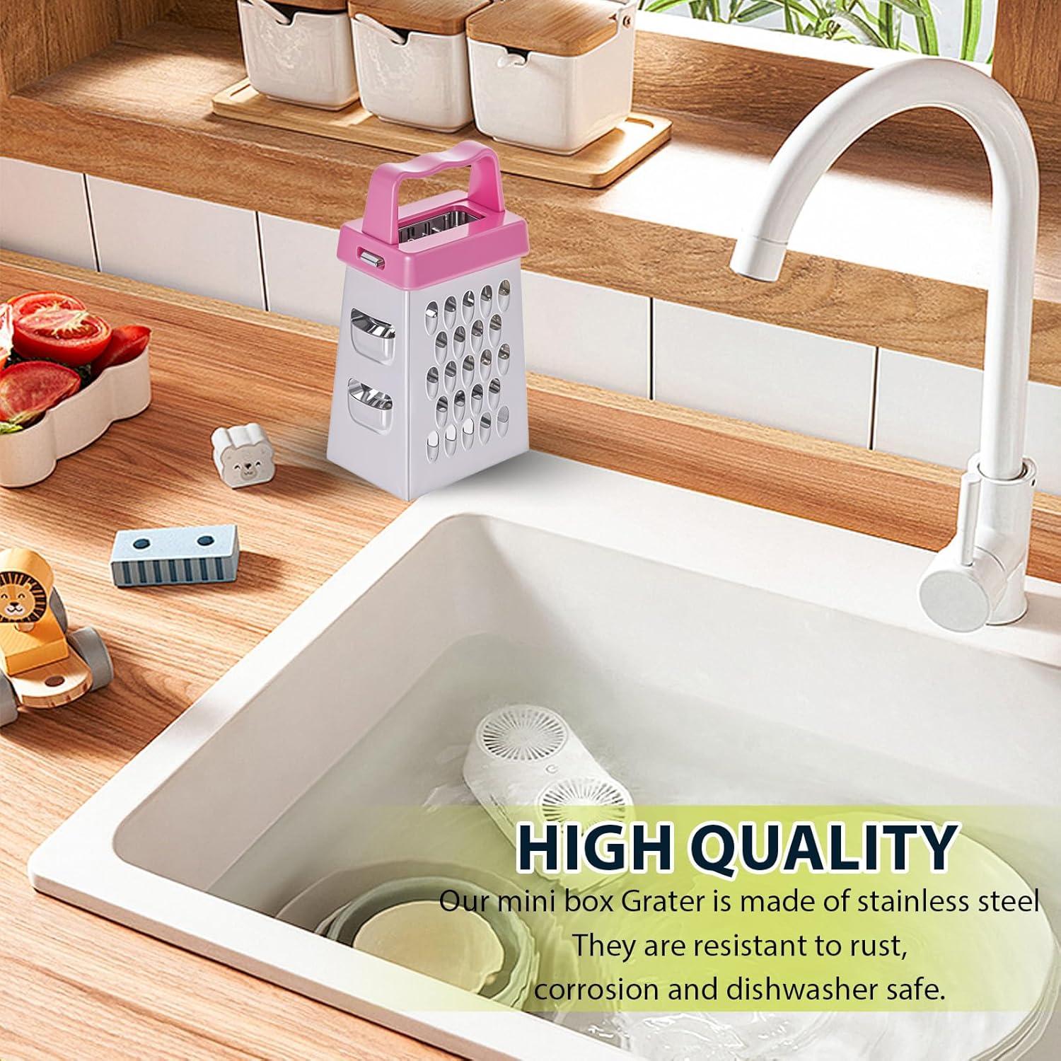 Mini Rallador de Queso ElevateTech 3 Piezas Acero Inoxidable