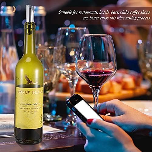 50 Válvulas de Vino Reutilizables Skyley Aluminio Plateado